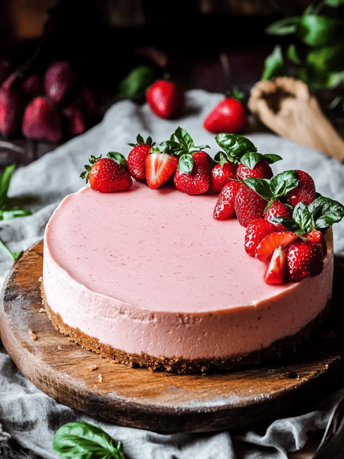 Irresistible Strawberry Basil Cheesecake That's No-Bake Magic 5 Strawberry Basil Cheesecake