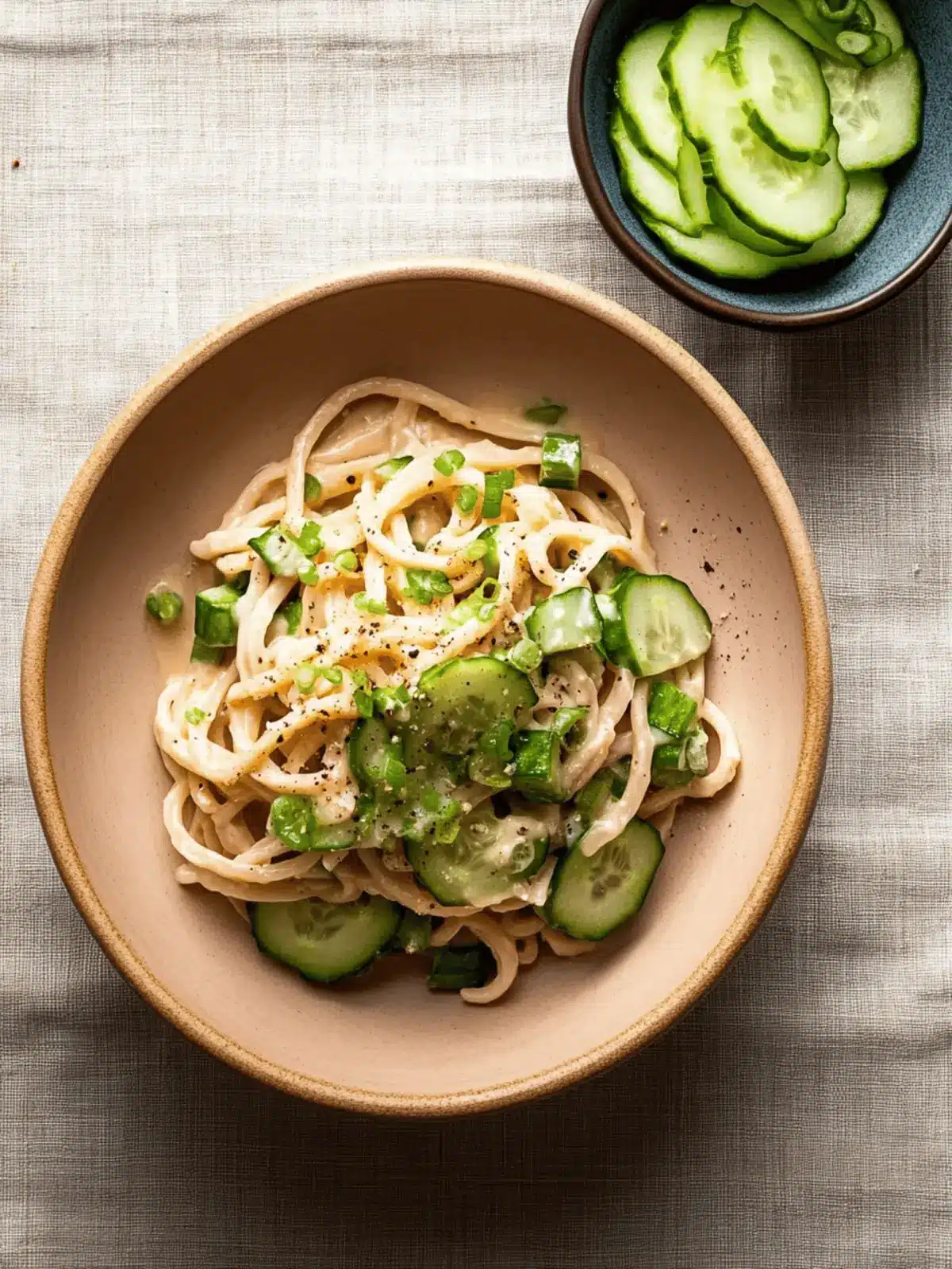 Chill Out with Cold Tahini Noodles and Crisp Cucumbers 4 Cold Tahini Noodles with Cucumbers