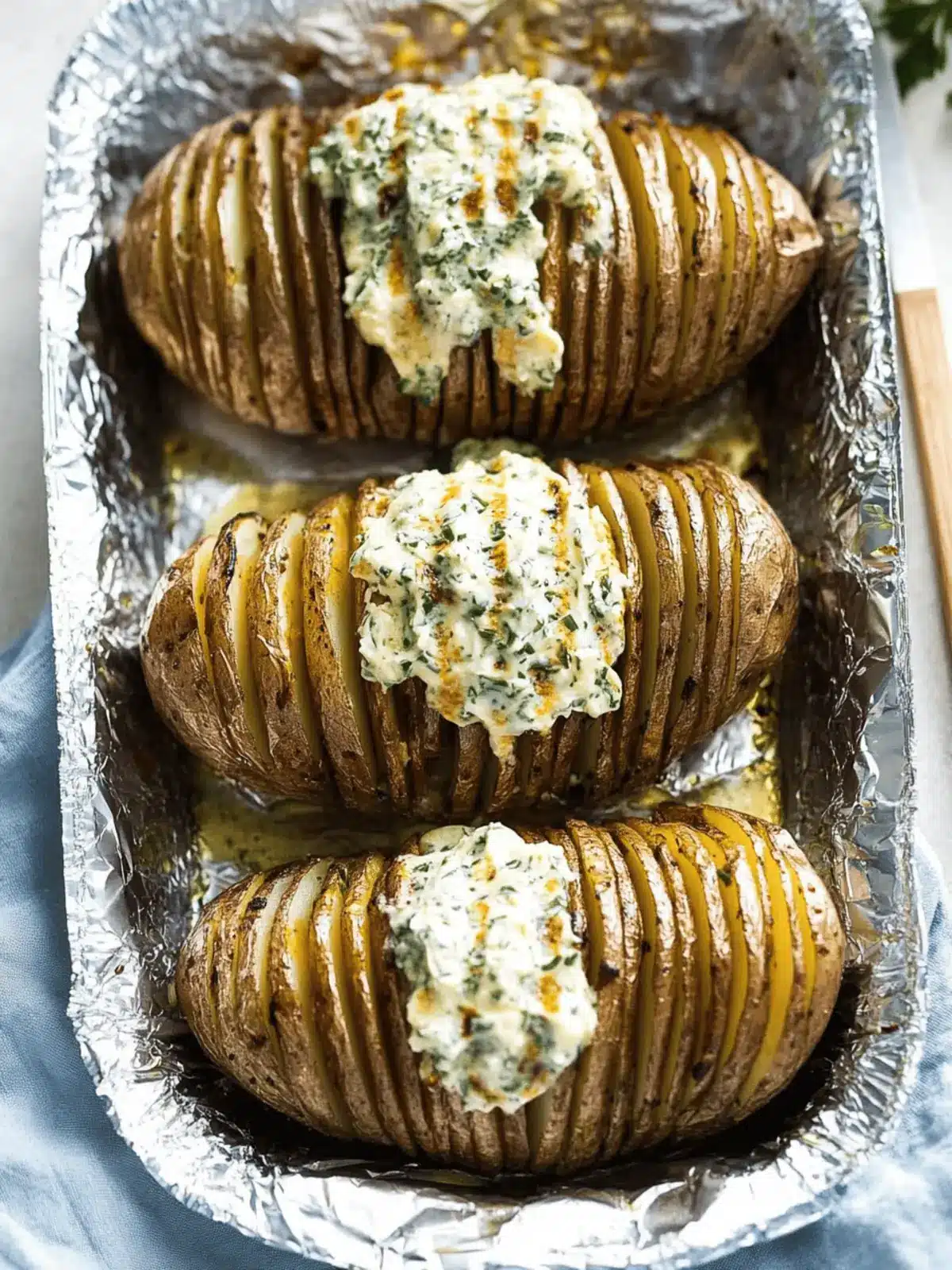 Grilled Hasselback Potatoes with Chive Butter: Grilling Bliss 5 Grilled Hasselback Potatoes with Chive Butter