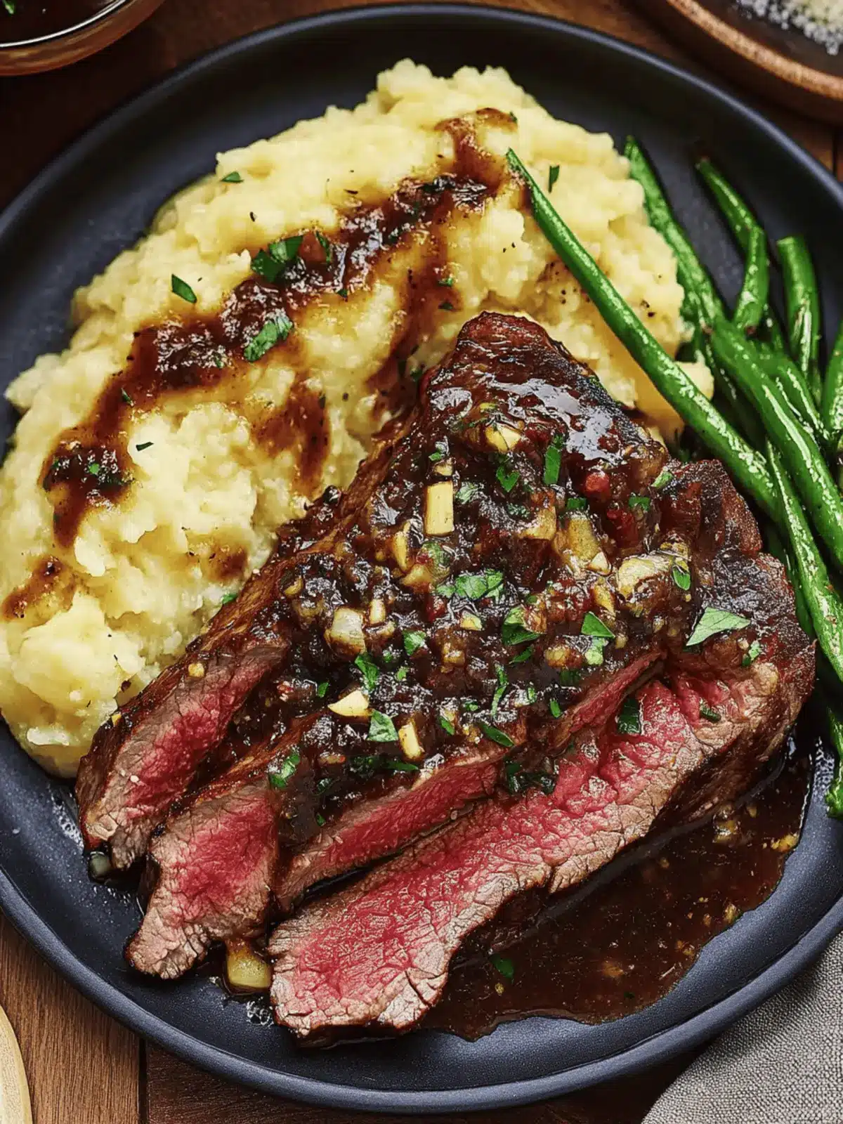 Ribeye and Roasted Garlic Pan Sauce for a Gourmet Dinner 3 Ribeye and Roasted Garlic Pan Sauce