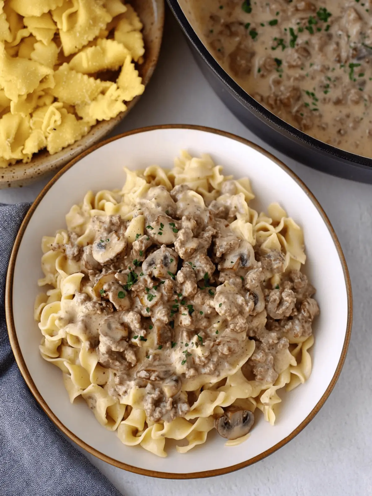 Savory Ground Beef Stroganoff Without Cream of Mushroom Soup 5 Ground Beef Stroganoff (without Cream of Mushroom Soup)