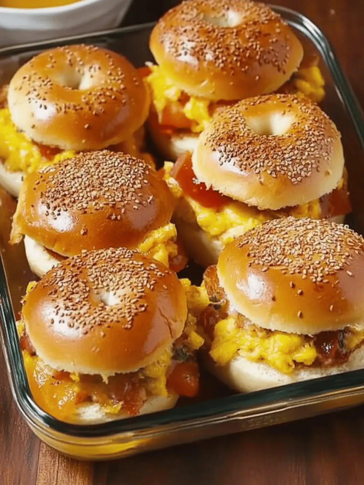 Savory Bagel Breakfast Sliders Perfect for Quick Mornings 4 Bagel Breakfast Sliders