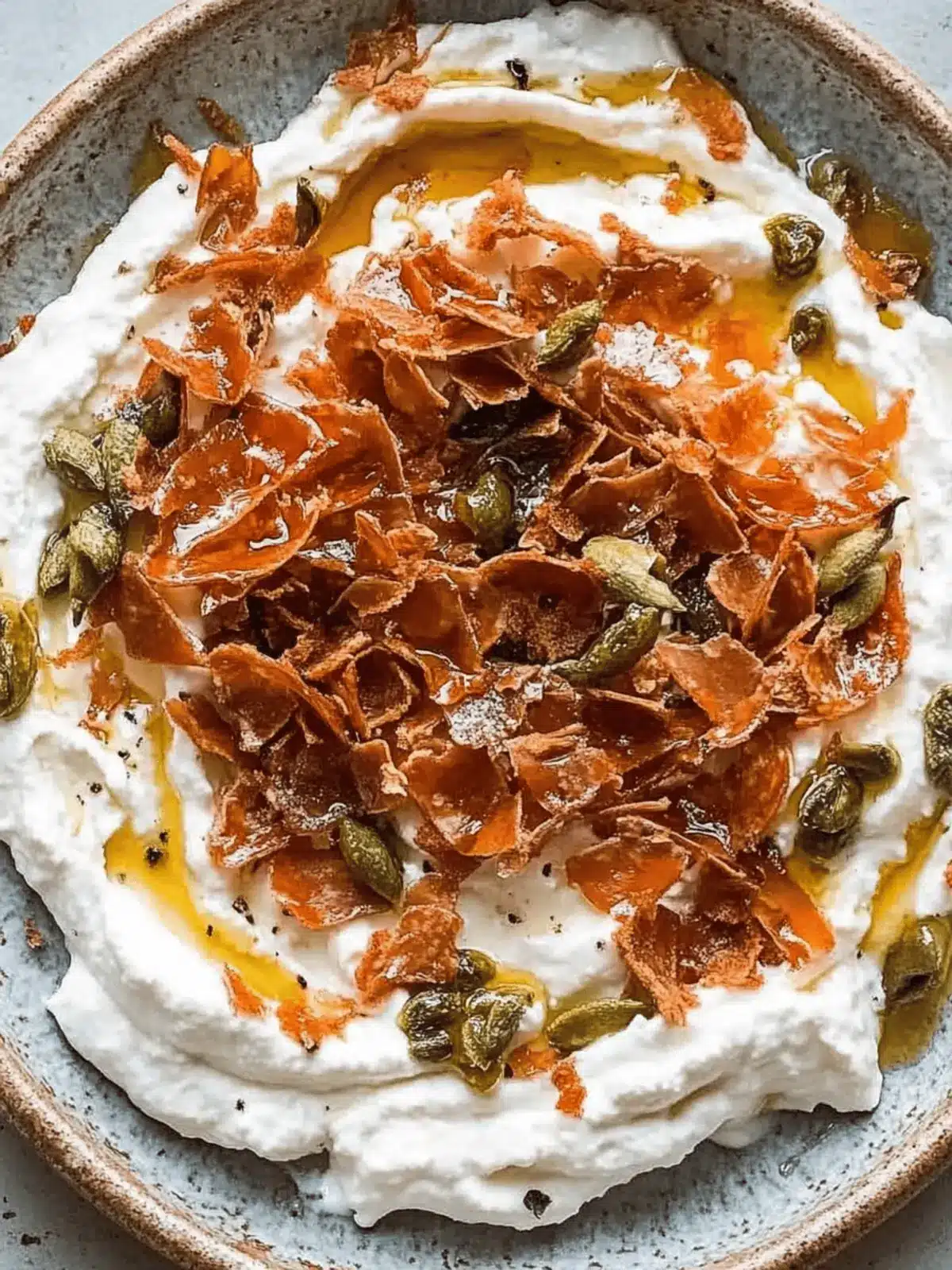 Whipped Ricotta and Crispy Hot Honey Mortadella Dip Delight 4 Whipped Ricotta and Crispy Hot Honey Mortadella Dip