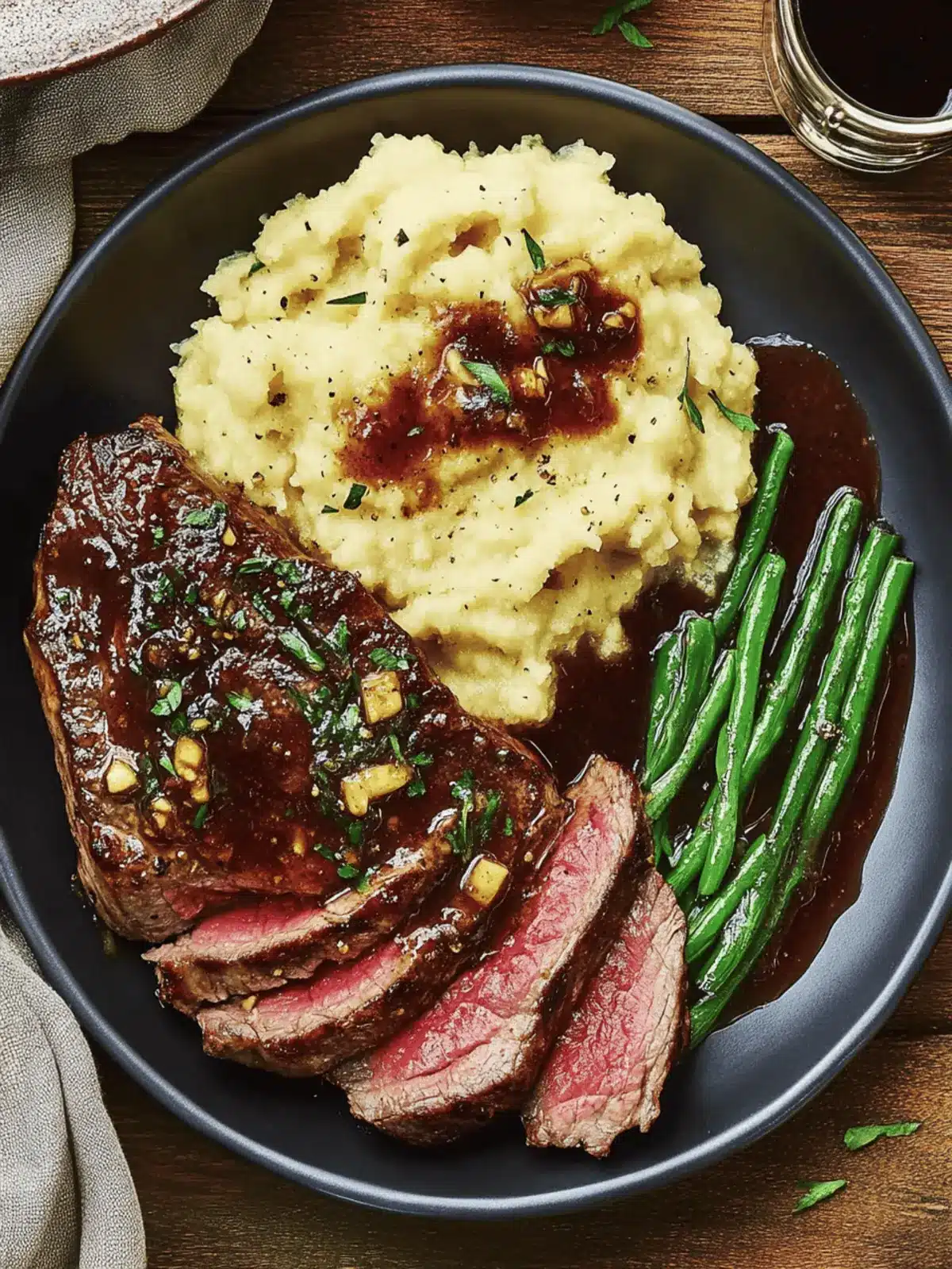 Ribeye and Roasted Garlic Pan Sauce for a Gourmet Dinner 4 Ribeye and Roasted Garlic Pan Sauce