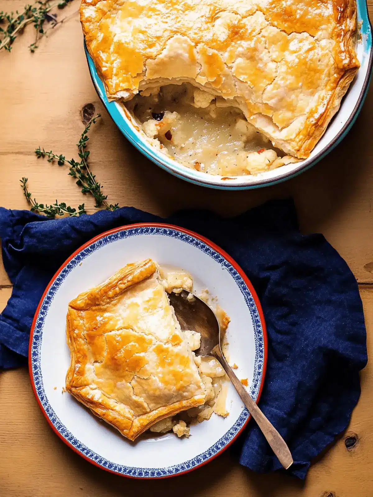 Heavenly Cauliflower Pot Pie with Puff Pastry Delight 2 Cauliflower Pot Pie with Puff Pastry