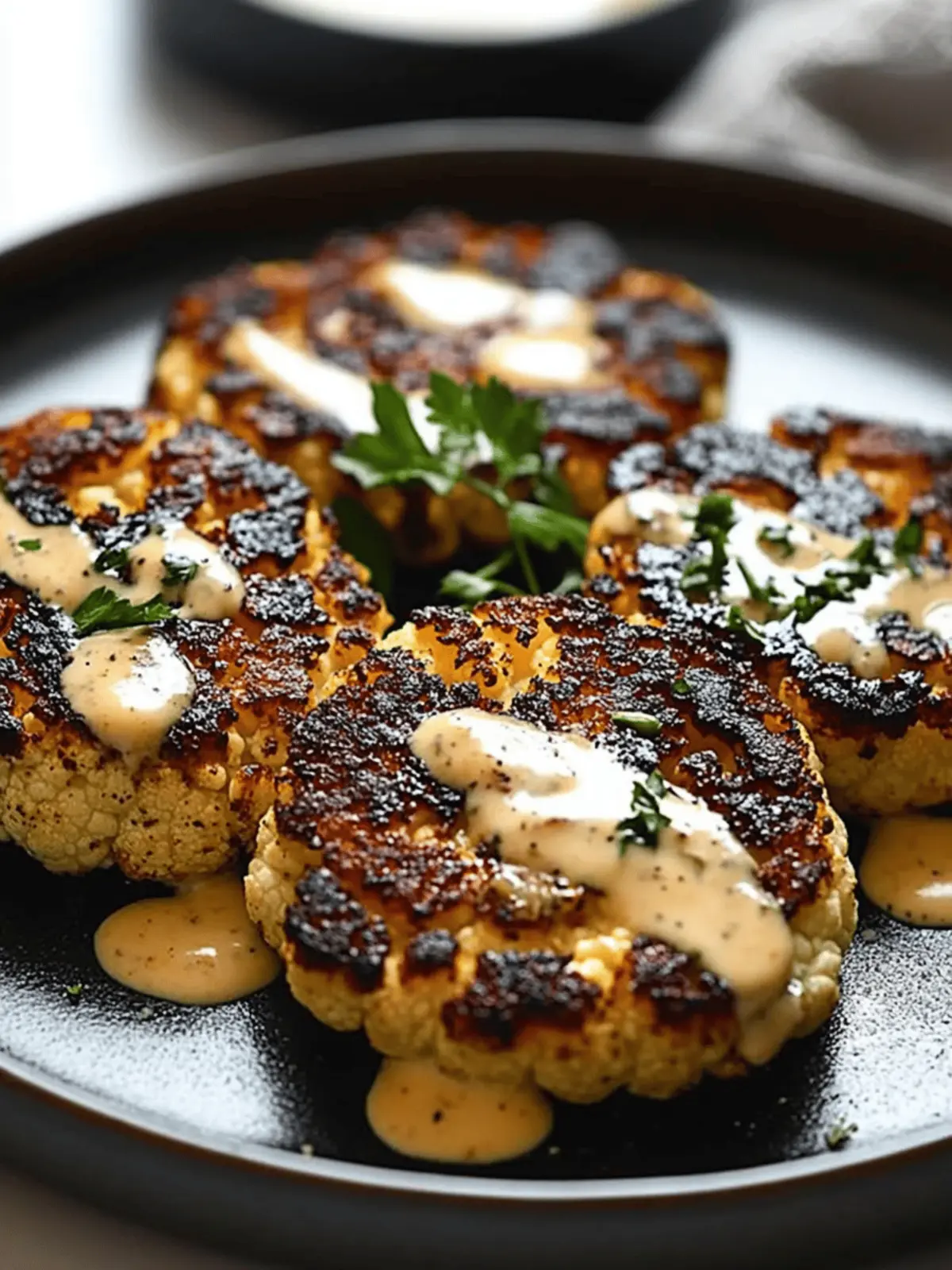 Smoky Cauliflower Steaks with Garlic Lemon Sauce You’ll Love 5 Smoky Cauliflower Steaks with Garlic Lemon Sauce