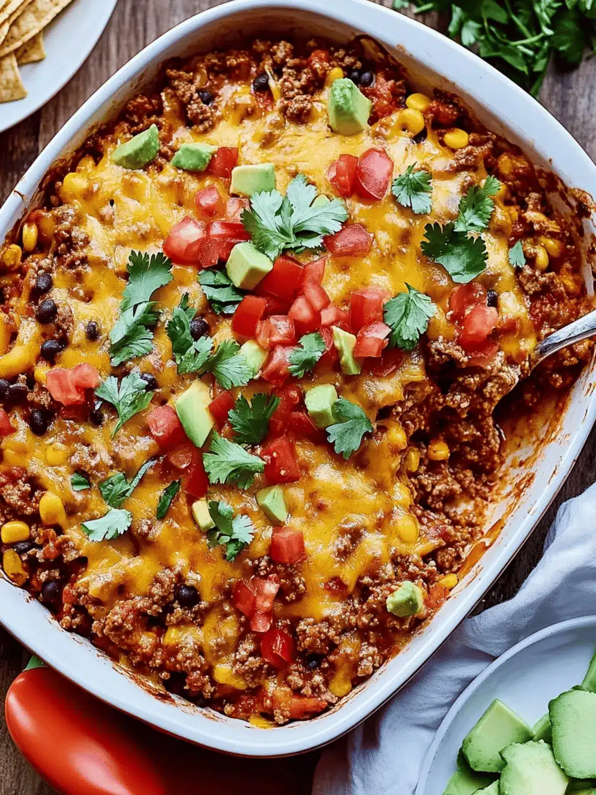 Ground Beef Taco Casserole: Family-Friendly Flavor in One Dish 2 Ground Beef Taco Casserole