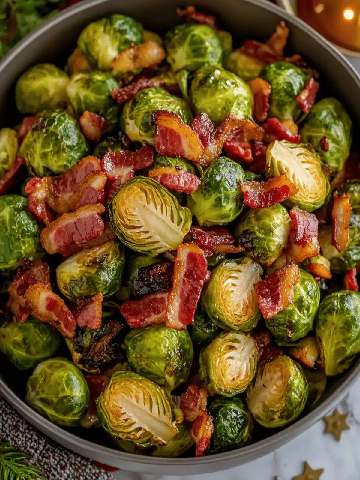 Bacon Brussels Sprouts: Irresistibly Crispy Holiday Delight 3 Bacon Brussels Sprouts