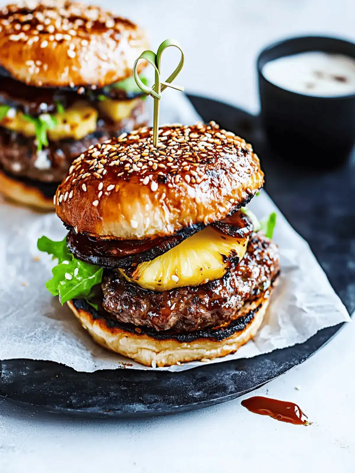 Savor Hawaiian Teriyaki Burgers with Grilled Pineapple Bliss 3 Hawaiian Teriyaki Burgers with Grilled Pineapple