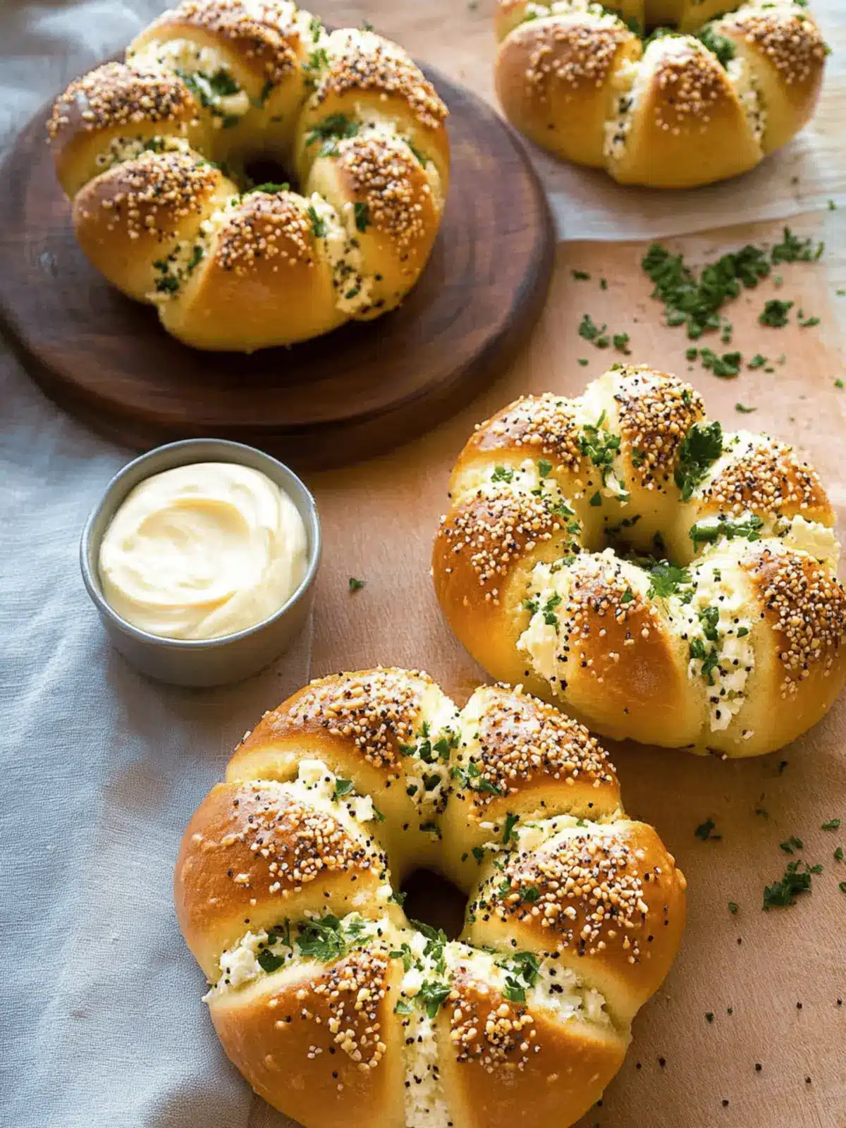 Cream Cheese Stuffed Garlic Bagel Bliss You Can Make at Home 5 Cream Cheese Stuffed Garlic Bagel