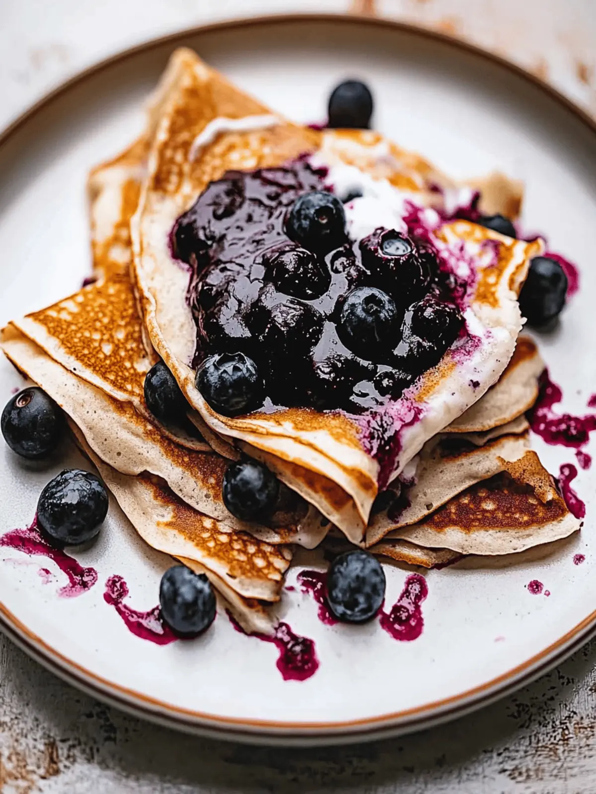 Irresistible Crepes with Blueberry Sauce for Sweet Dreams 4 Crepes with Blueberry Sauce