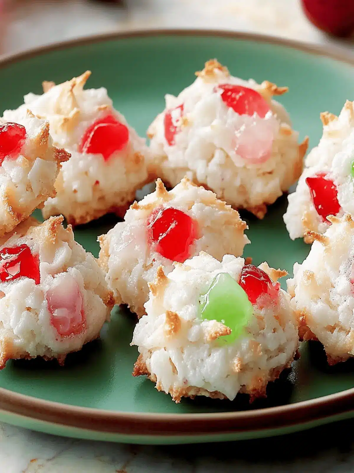 Stained Glass Cherry Macaroons: Colorful Coconut Delights 3 Stained Glass Cherry Macaroons