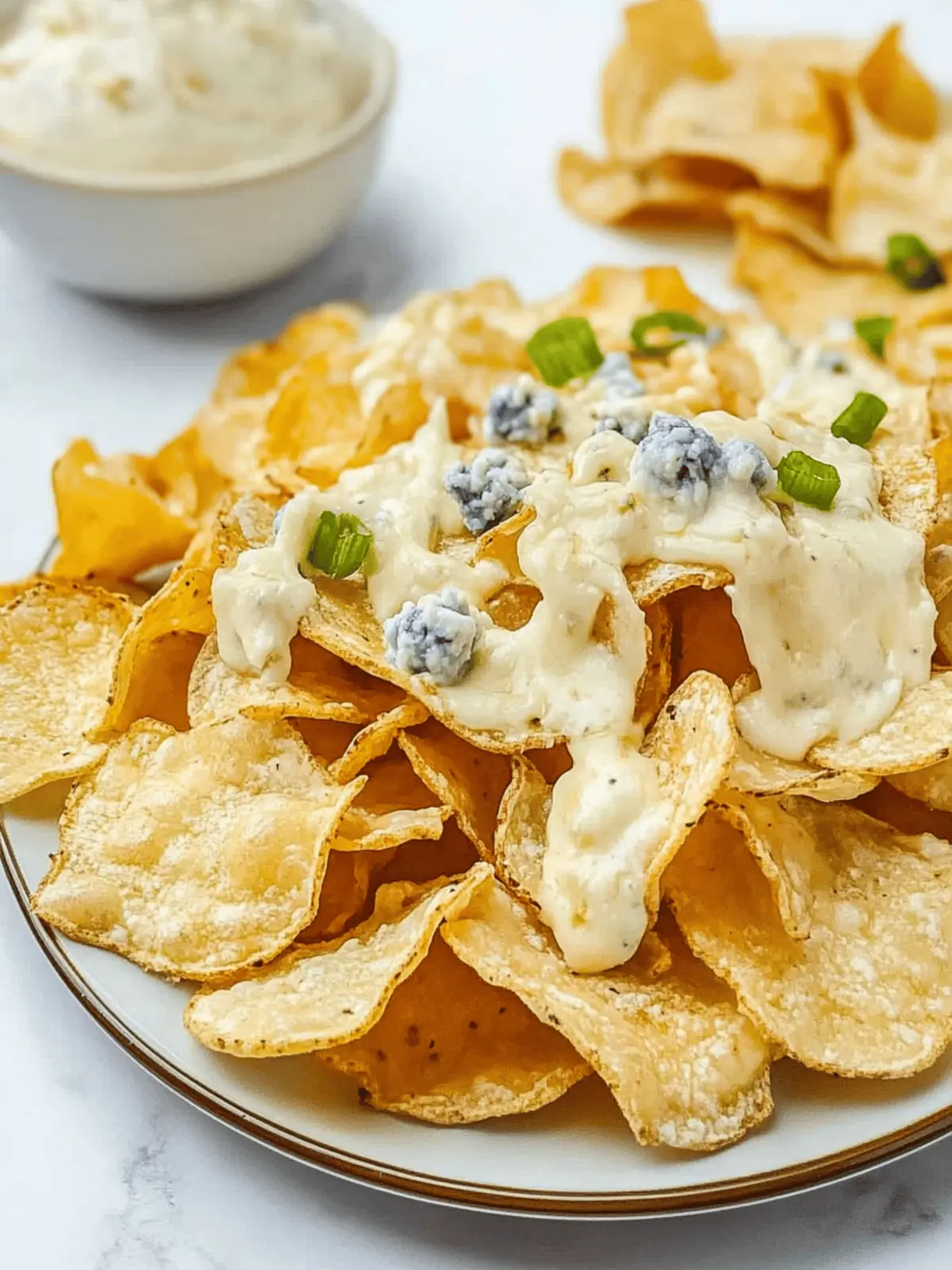 Delicious Copycat Bennigan’s Blue Cheese Chips in 12 Minutes 3 Copycat Bennigan’s Blue Cheese Chips