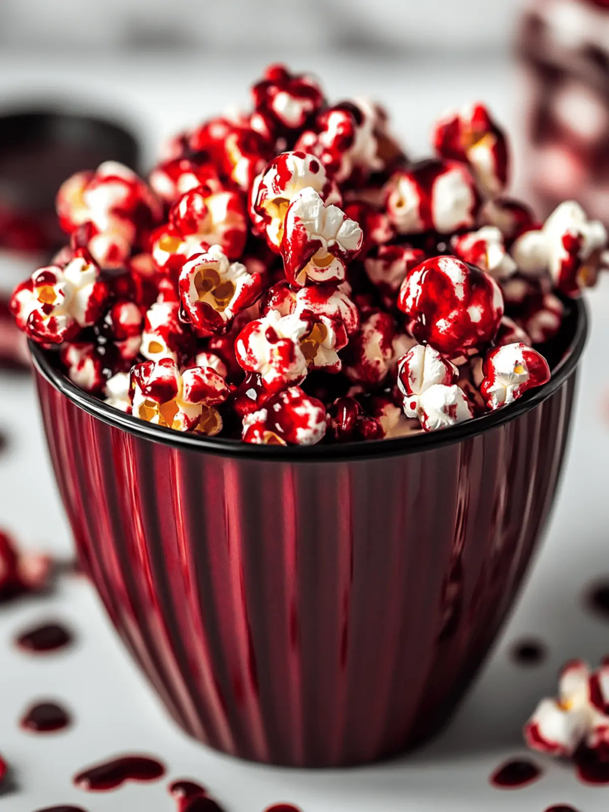 Bloody Red Velvet Popcorn: A Ghoulish Halloween Treat 4 Bloody Red Velvet Popcorn