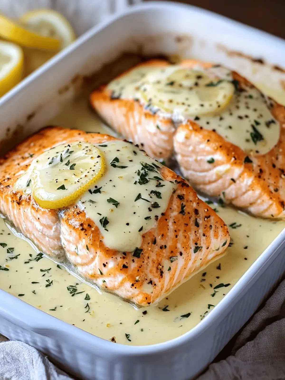 Baked Salmon with Lemon Butter Cream Sauce You’ll Love 4 Baked Salmon with Lemon Butter Cream Sauce