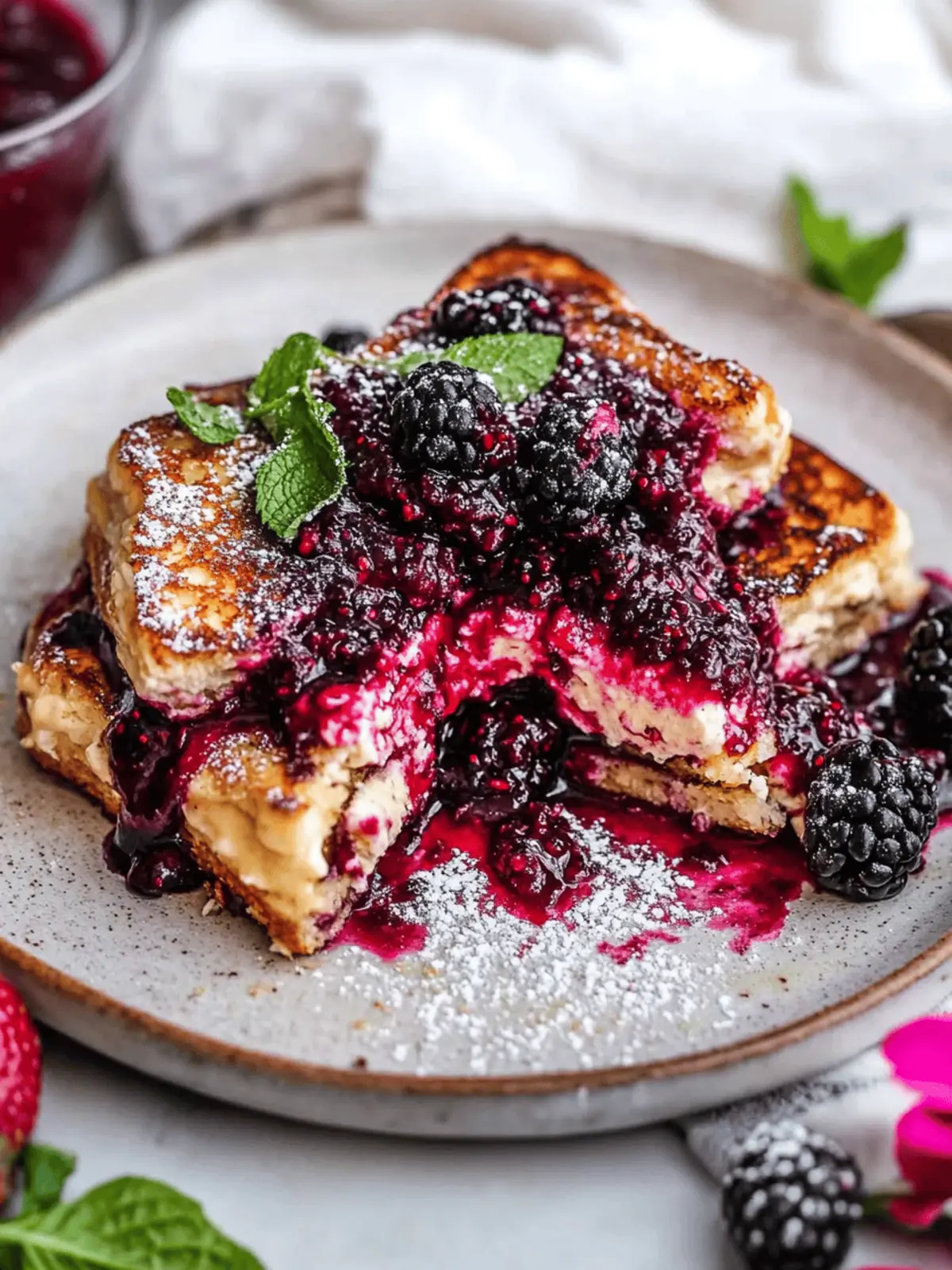 Cream Cheese Stuffed Blackberry Compote French Toast Bliss 2 Cream Cheese Stuffed Blackberry Compote French Toast