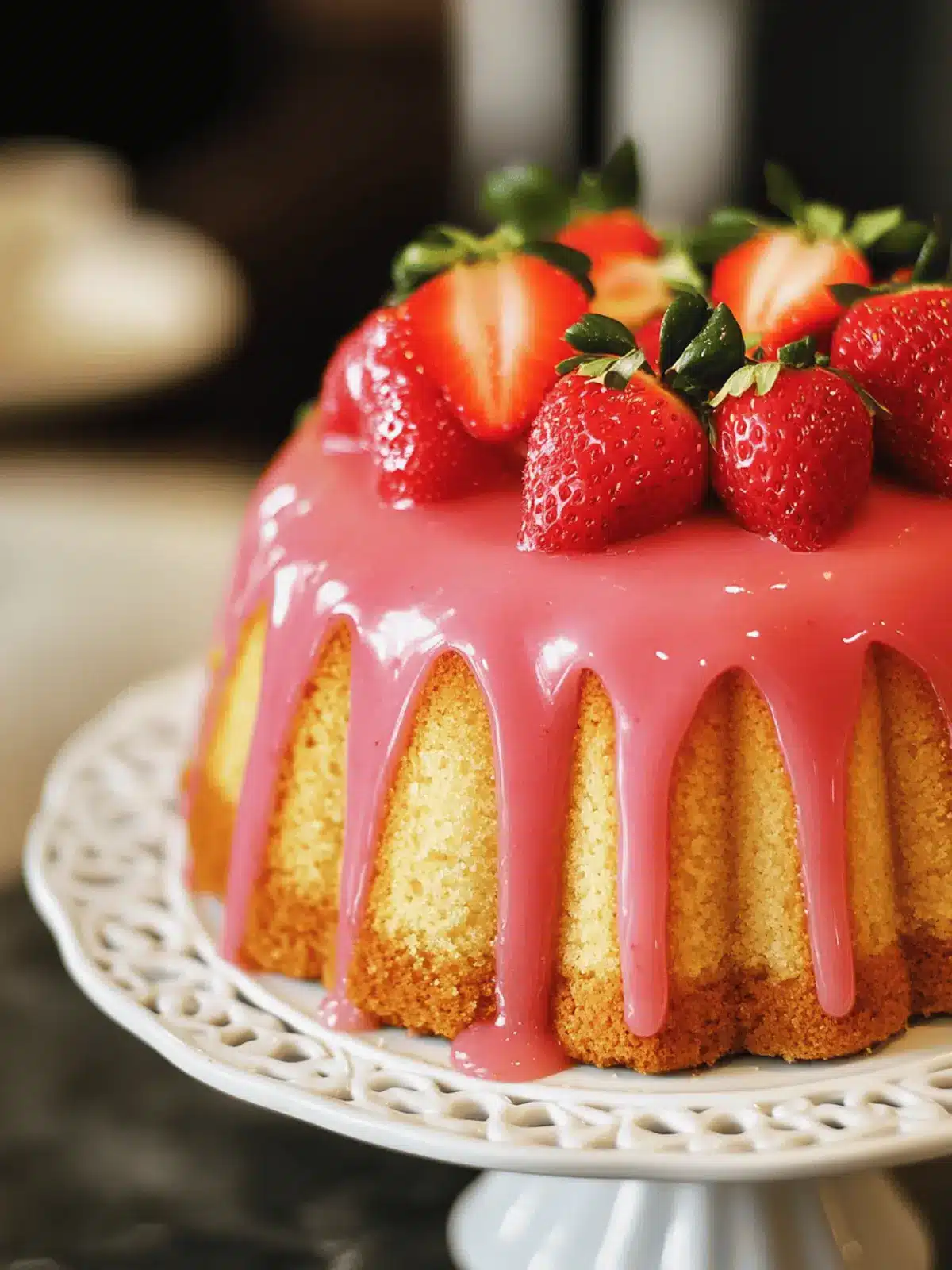 Irresistible Strawberry Pound Cake with Sweet Glaze Delight 4 Strawberry Pound Cake