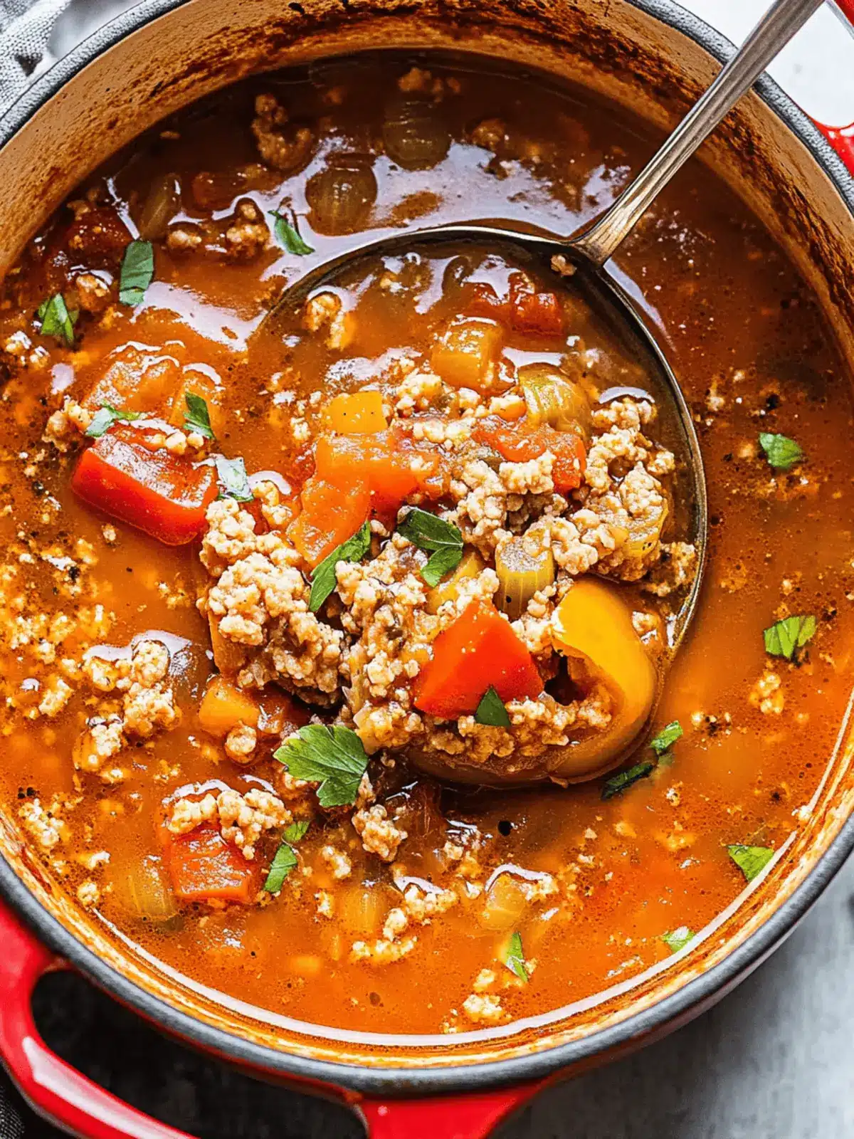 Hearty Stuffed Pepper Soup: Comfort in Every Spoonful 3 Stuffed Pepper Soup