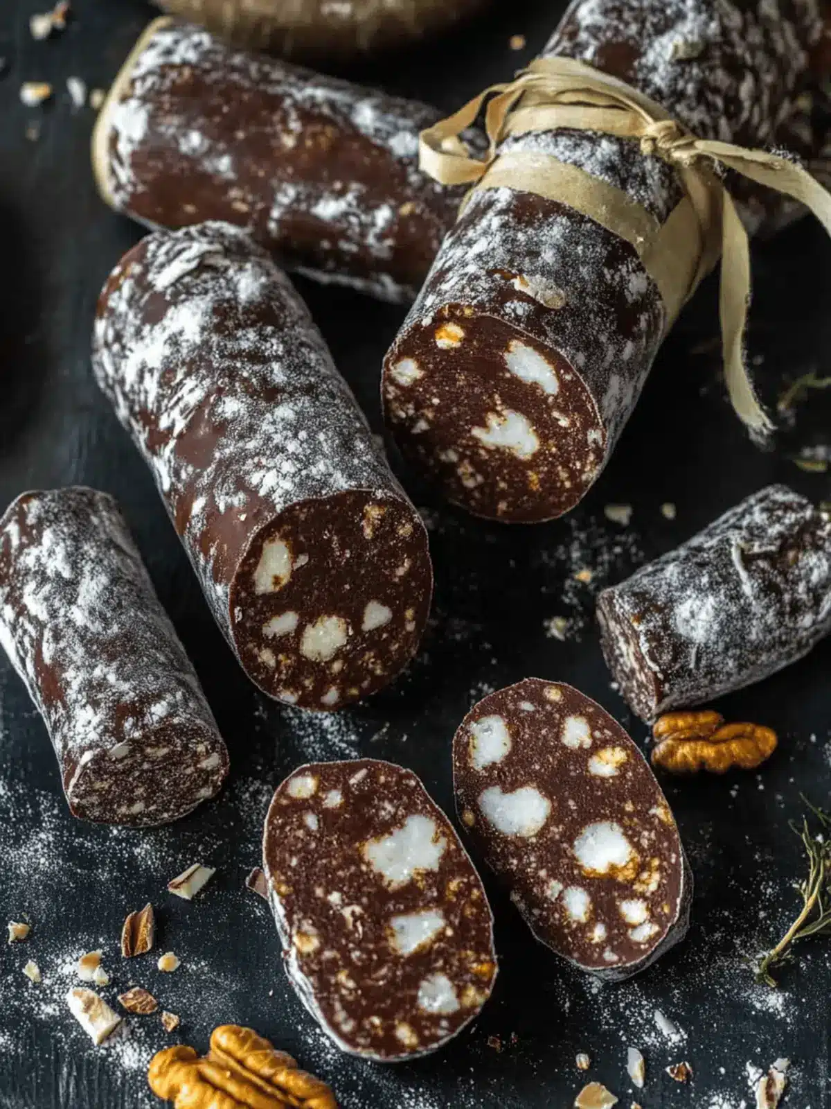 Decadent Chocolate Salami: The Ultimate No-Bake Delight 2 Chocolate Salami