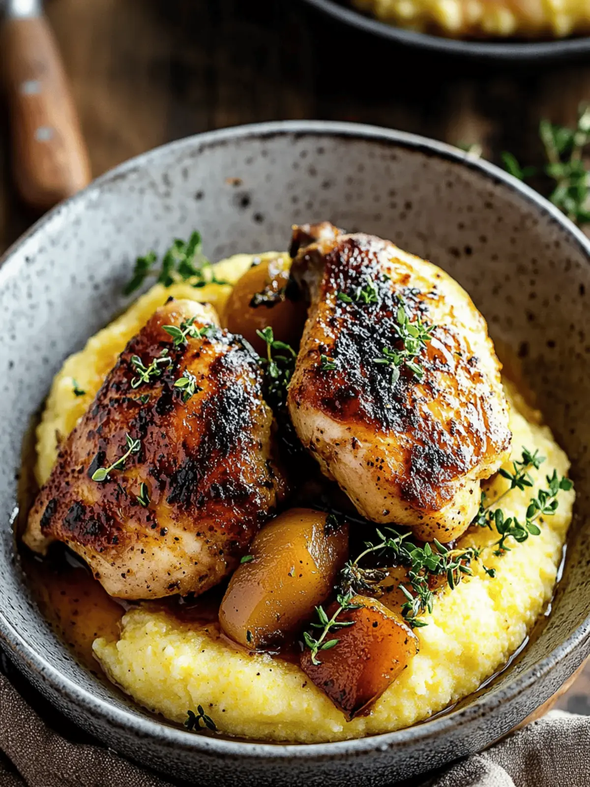 Spicy Maple Mustard Chicken with Creamy Polenta Delight 3 Spicy Maple Mustard Chicken With Creamy Polenta