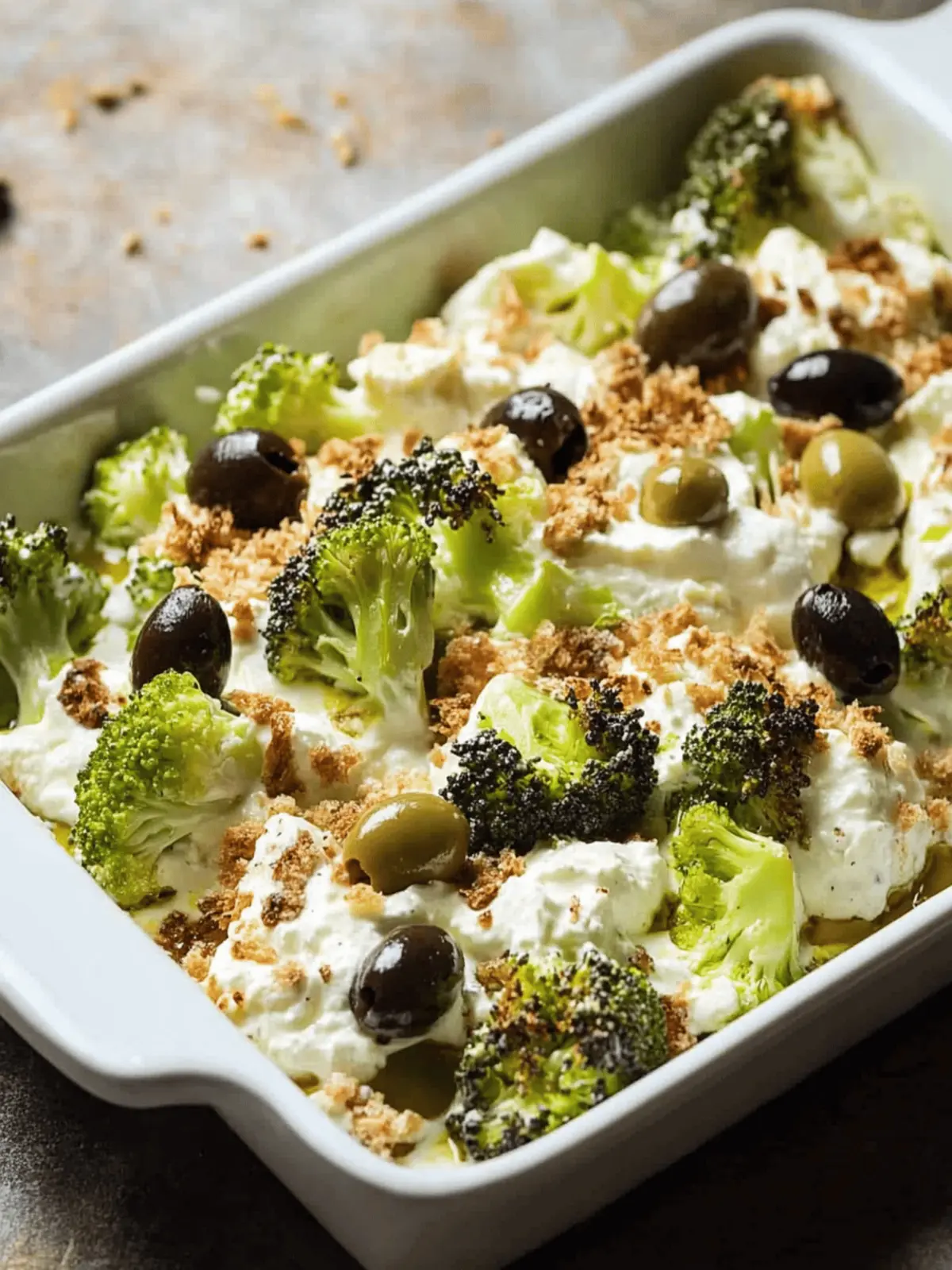 Baked Romanesco Broccoli With Mozzarella and Olives Bliss 3 Baked Romanesco Broccoli With Mozzarella and Olives