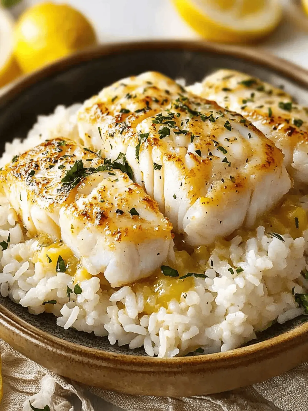 Lemon Butter Cod with Rice: Quick Healthy Dinner Delight 5 Lemon Butter Cod with Rice
