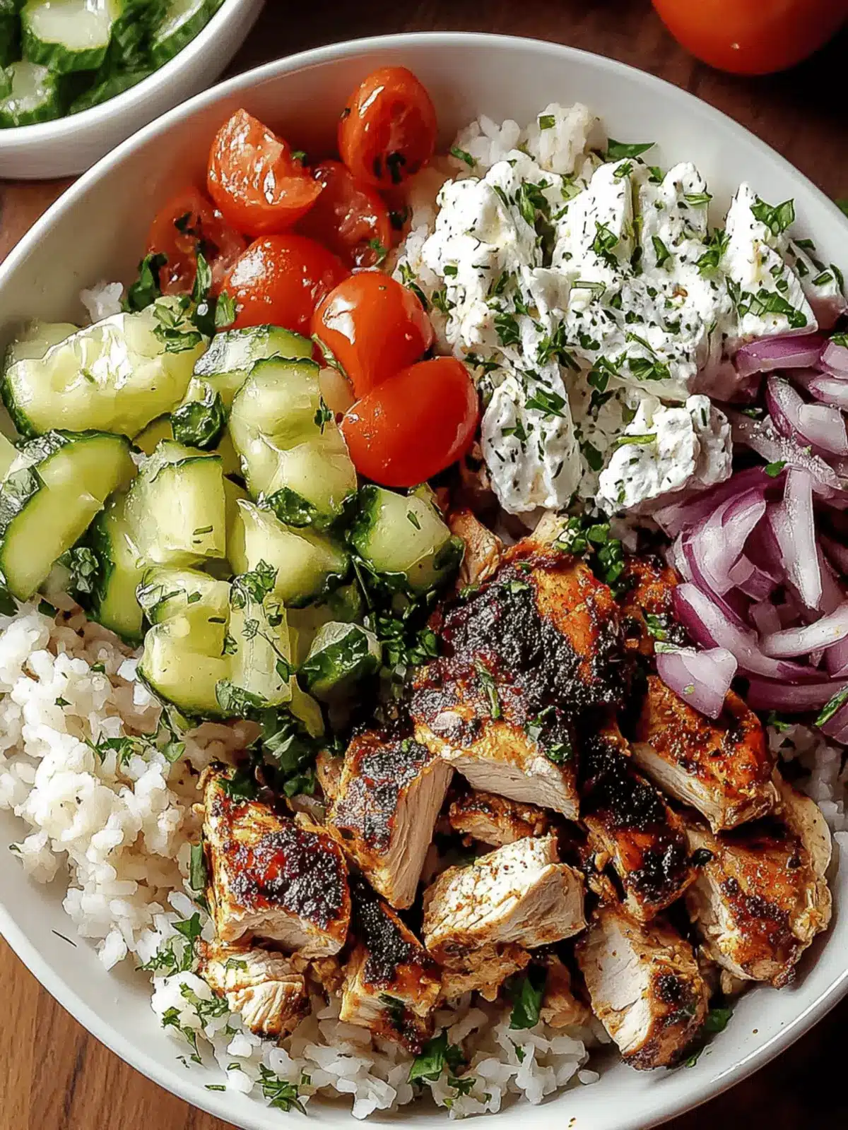 Greek Chicken Gyro Bowls: Fresh Flavors in Every Bite 2 Greek Chicken Gyro Bowls