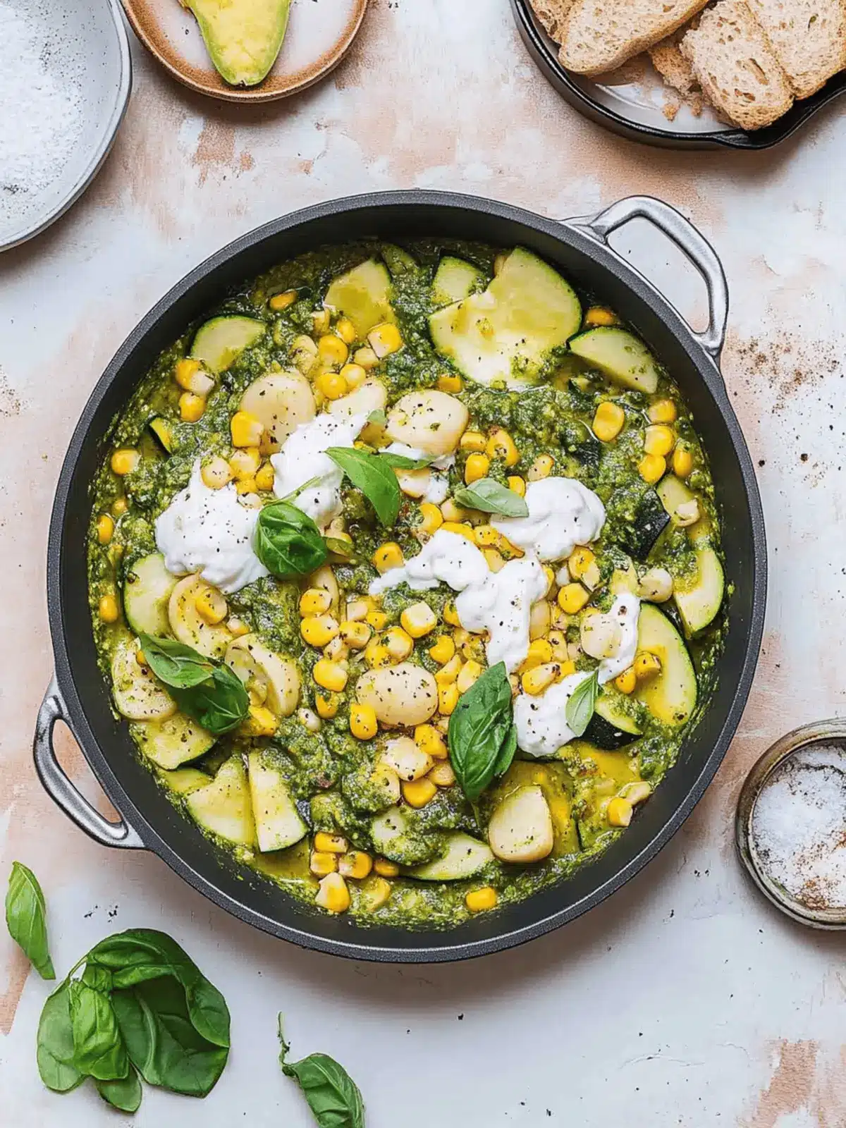 Savor Summer with Pesto Courgette Corn and Butterbeans Vegan High-Protein 3 Pesto Courgette Corn and Butterbeans (Vegan High-Protein)