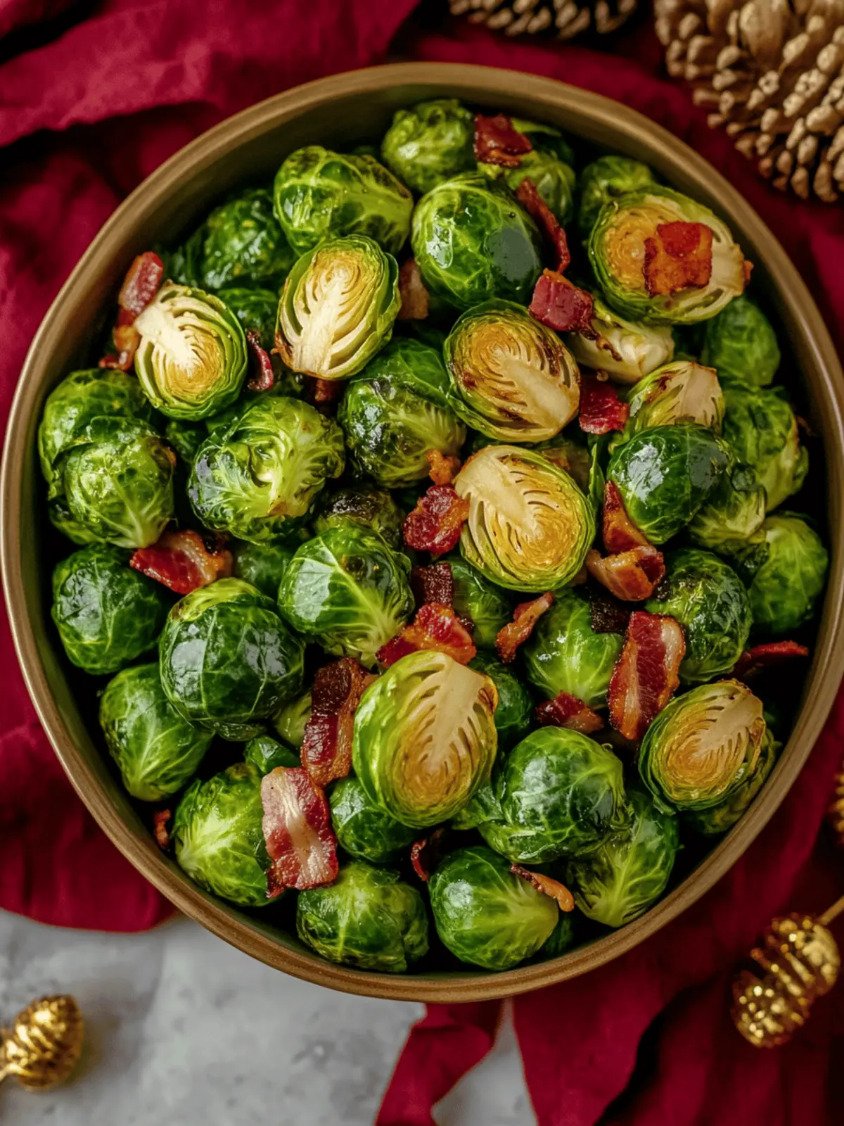 Bacon Brussels Sprouts: Irresistibly Crispy Holiday Delight 4 Bacon Brussels Sprouts