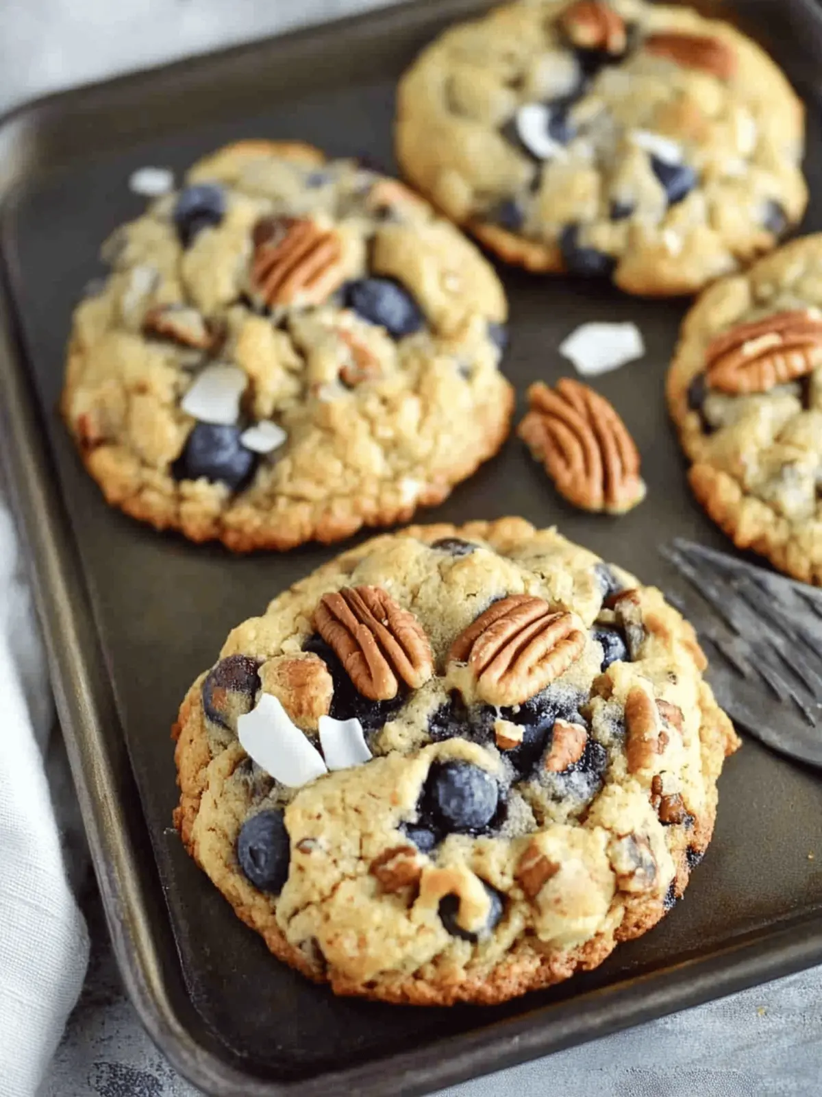 Blueberry Coconut Pecan Cookies that Melt in Your Mouth 4 Blueberry Coconut Pecan Cookies