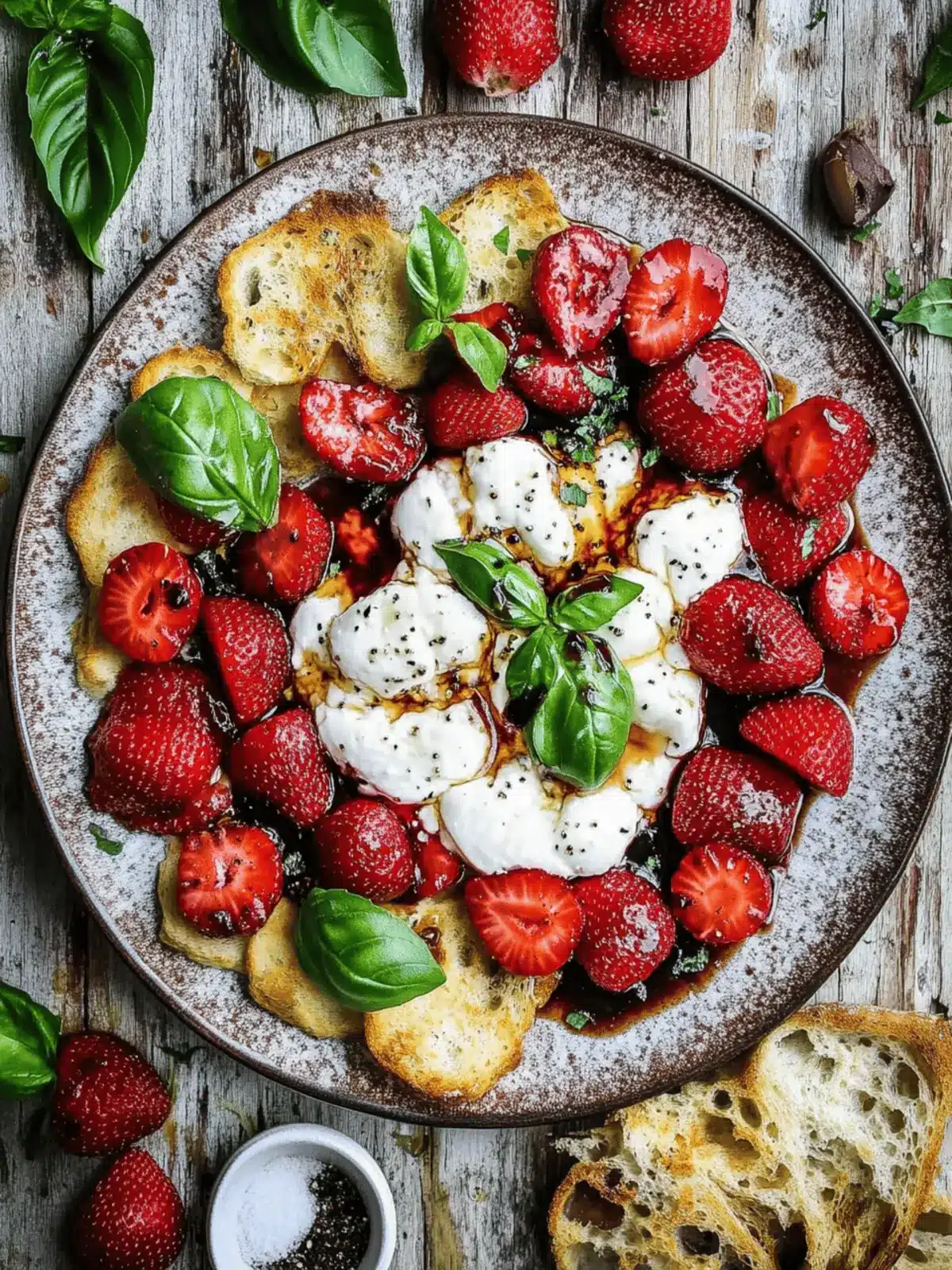 Burrata with Balsamic Strawberries & Basil for Summer Bliss 4 Burrata with Balsamic Strawberries & Basil