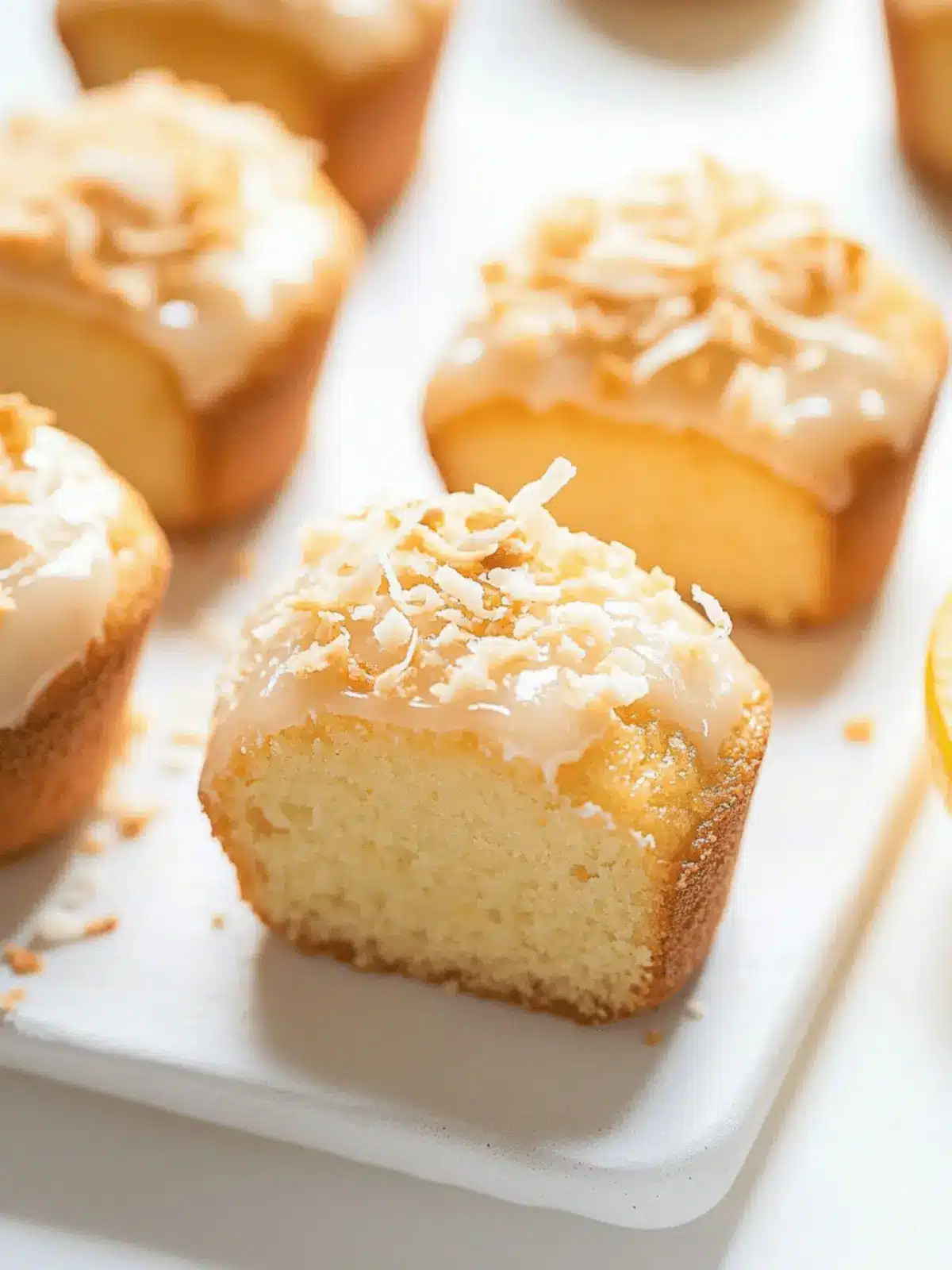 Zesty Mini Lemon Coconut Loaf Cakes for Spring Bliss 4 Mini Lemon Coconut Loaf Cakes