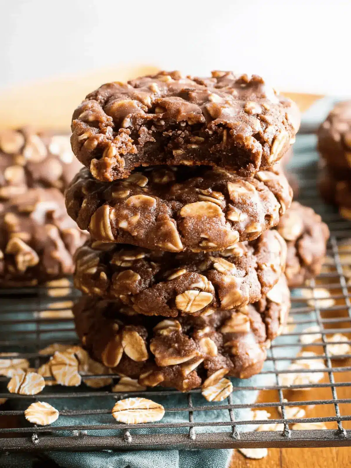 Indulge Guilt-Free with No Bake Chocolate Oatmeal Cookies 2 No Bake Chocolate Oatmeal Cookies (Healthy)