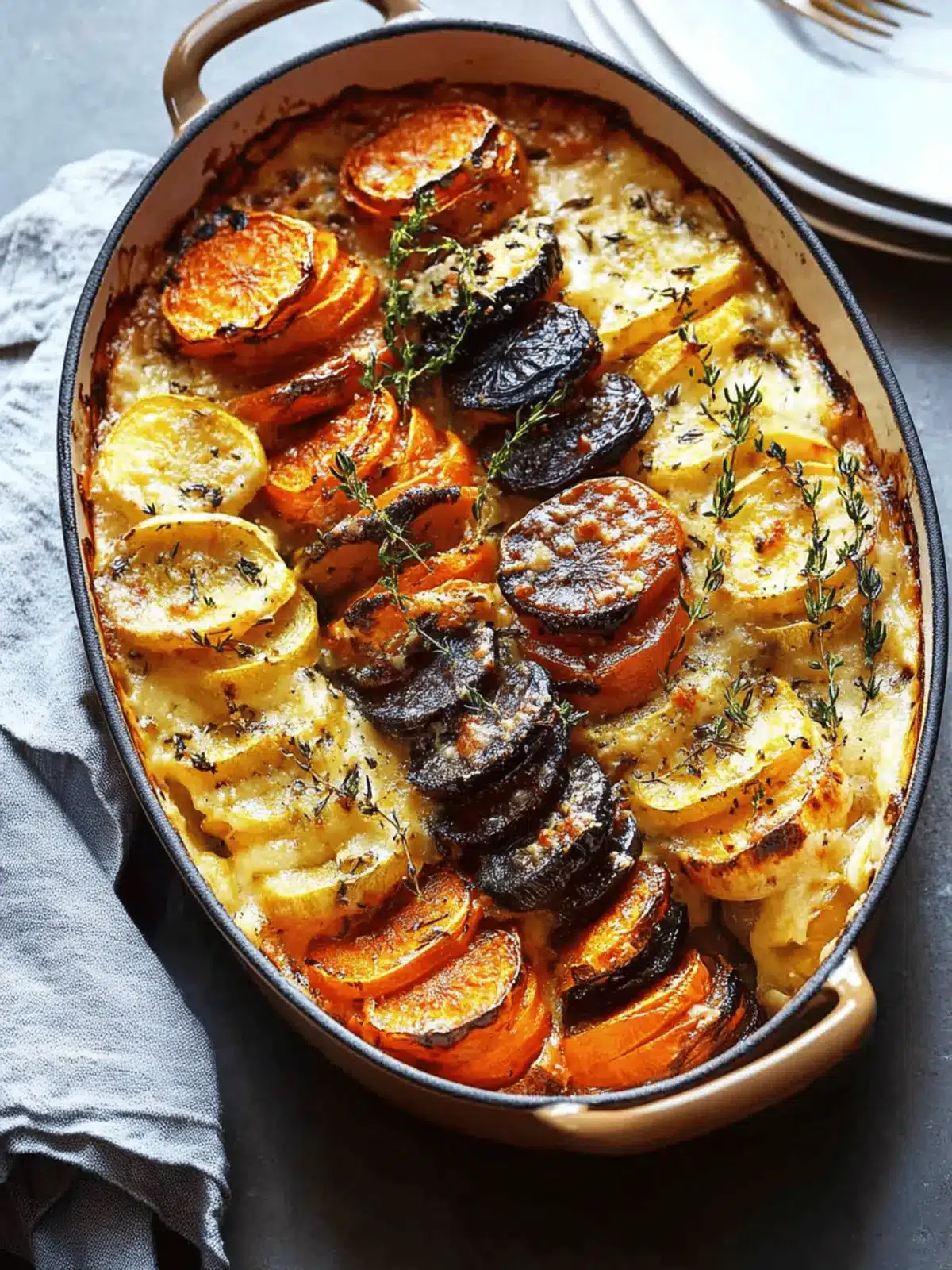 Cheesy Root Vegetable Gratin for a Cozy Holiday Feast 4 Cheesy Root Vegetable Gratin