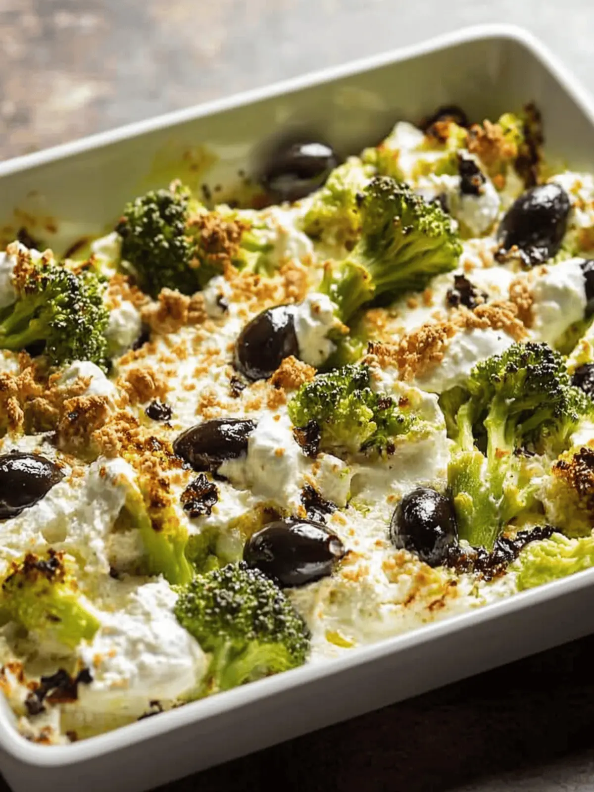 Baked Romanesco Broccoli With Mozzarella and Olives Bliss 4 Baked Romanesco Broccoli With Mozzarella and Olives