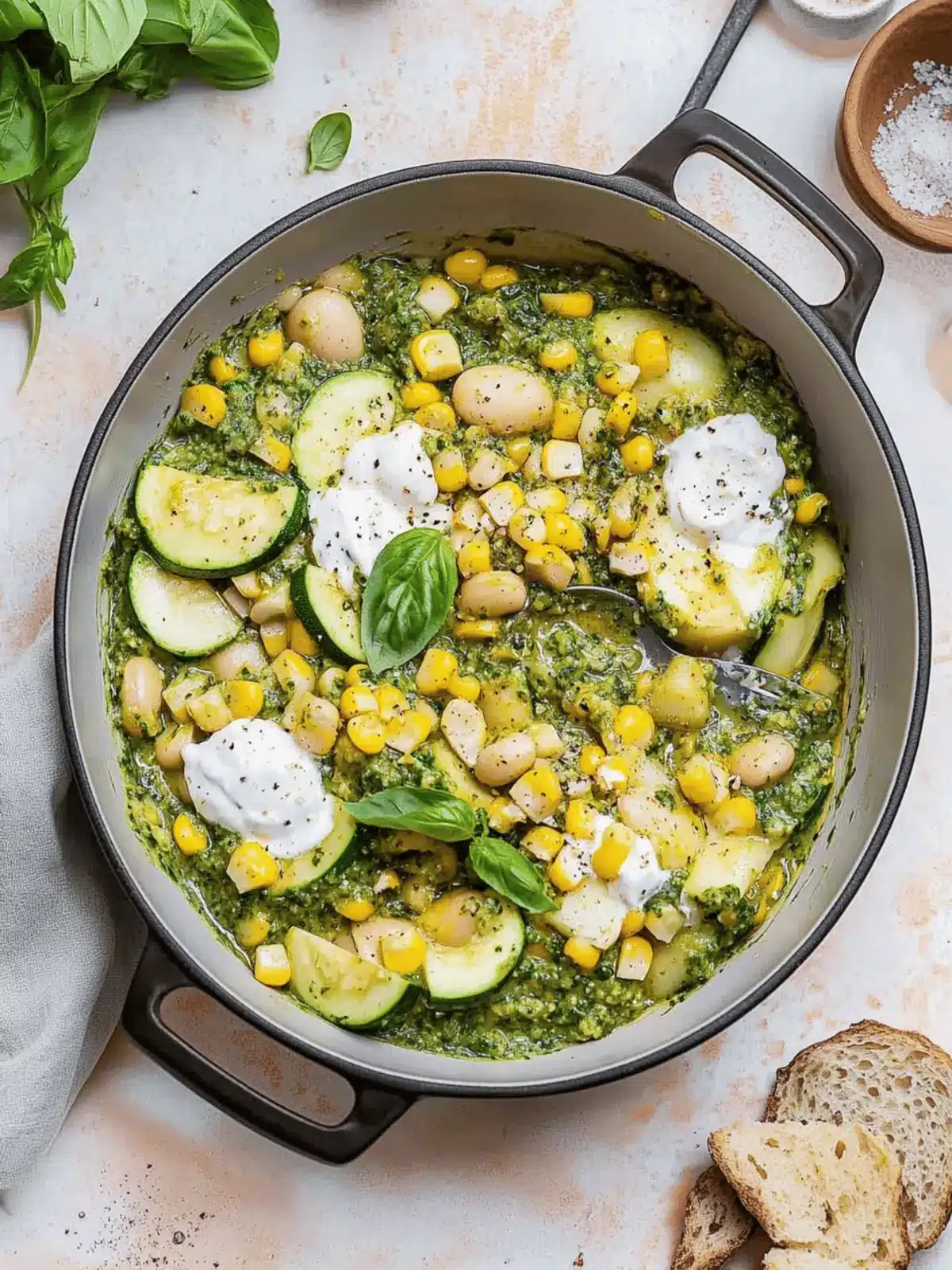 Savor Summer with Pesto Courgette Corn and Butterbeans Vegan High-Protein 5 Pesto Courgette Corn and Butterbeans (Vegan High-Protein)