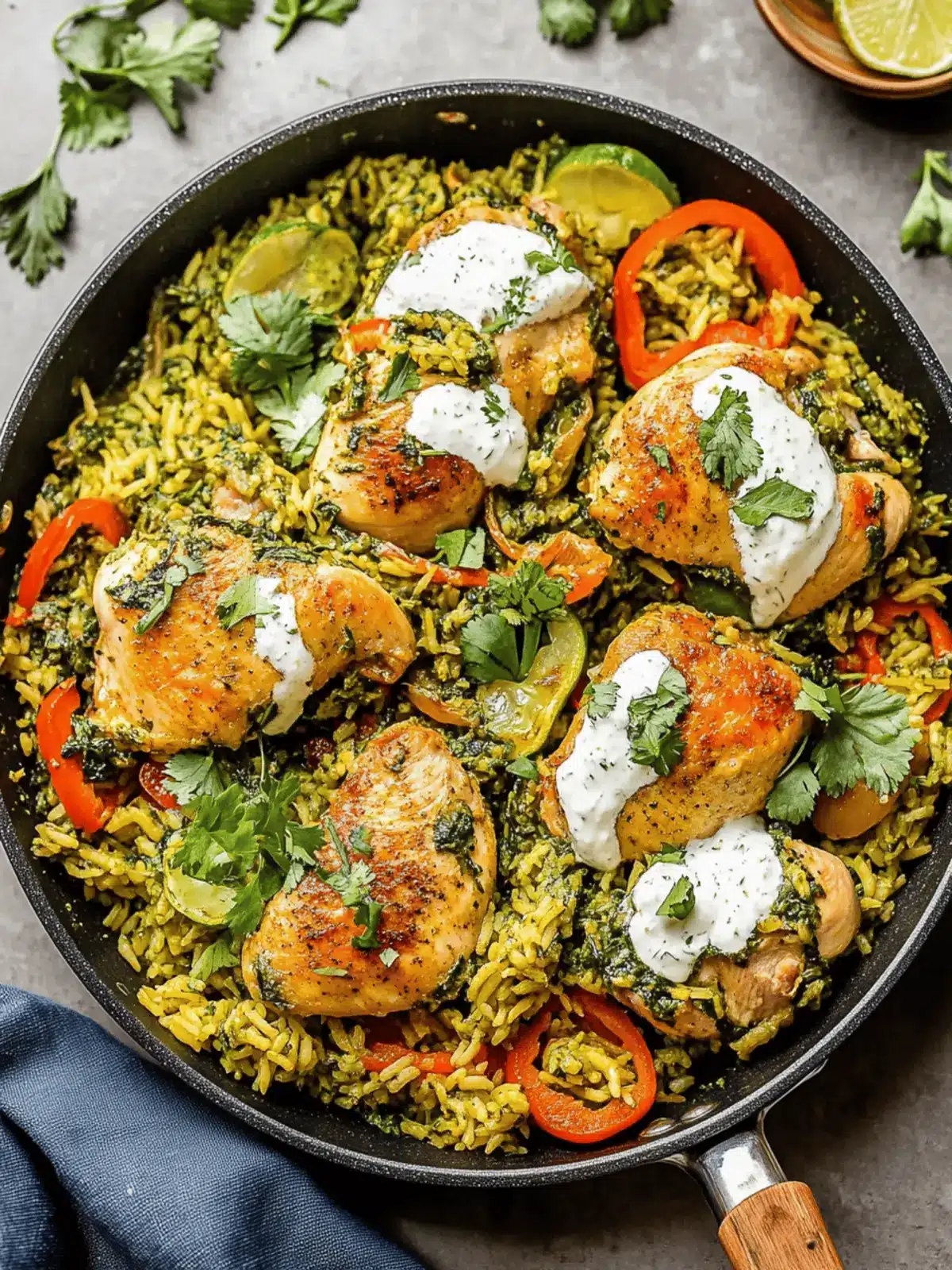 One Pan Green Chicken and Rice That'll Spice Up Dinner 3 One Pan Green Chicken and Rice (Arroz con Pollo Verde)