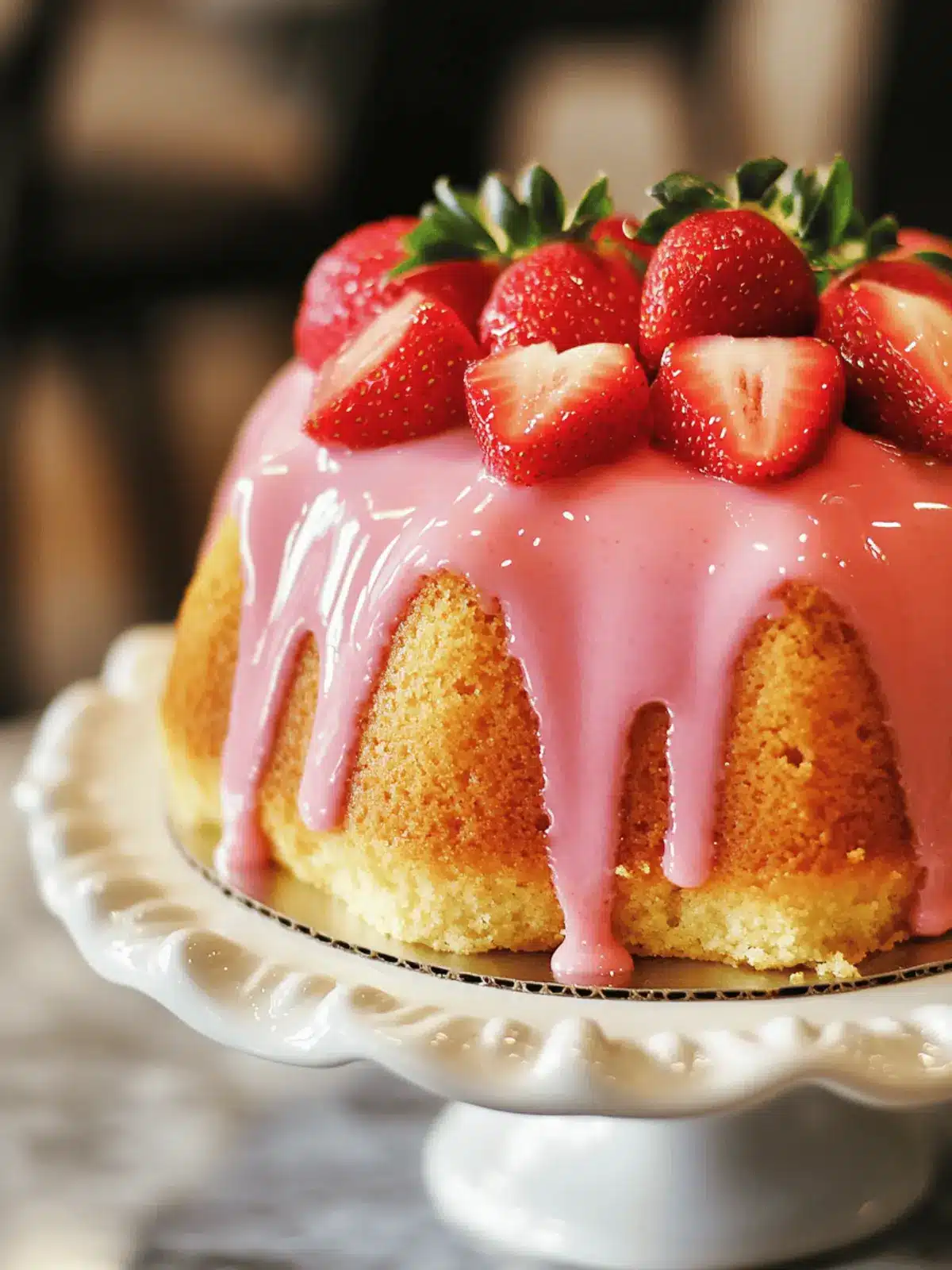 Irresistible Strawberry Pound Cake with Sweet Glaze Delight 2 Strawberry Pound Cake