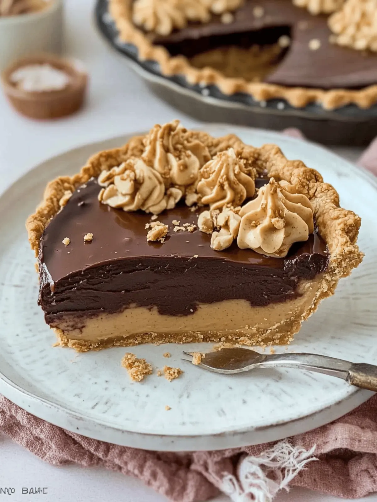 Decadent No Bake Chocolate Peanut Butter Pie with Graham Cracker Crust 3 No Bake Chocolate Peanut Butter Pie with Graham Cracker Crust