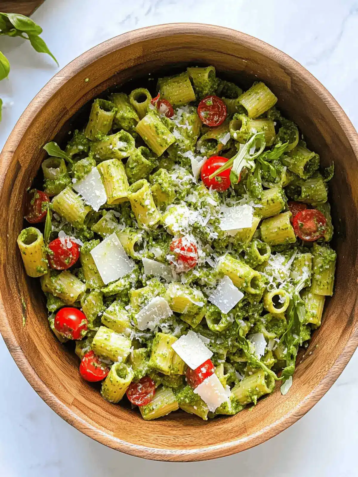 Pesto Rigatoni Pasta Salad with Parmesan – Your Easy Weeknight Winner 3 Pesto Rigatoni Pasta Salad with Parmesan