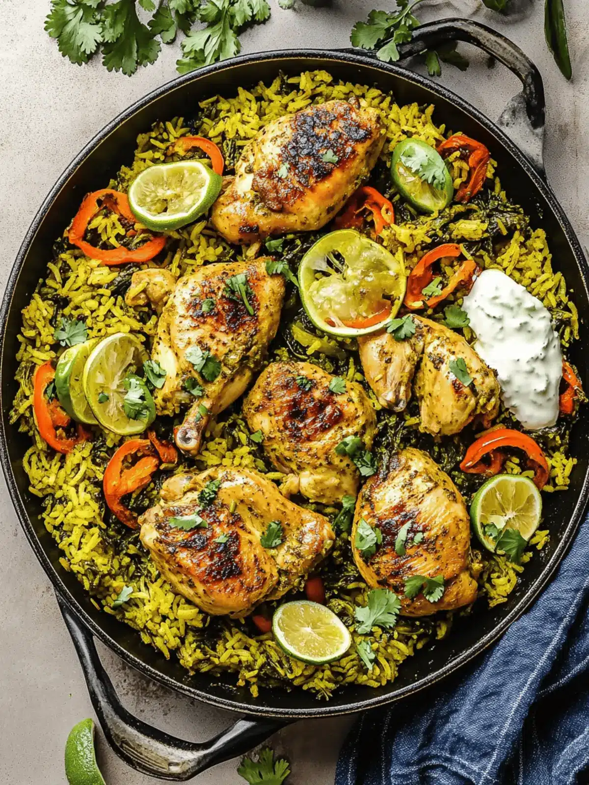 One Pan Green Chicken and Rice That'll Spice Up Dinner 5 One Pan Green Chicken and Rice (Arroz con Pollo Verde)