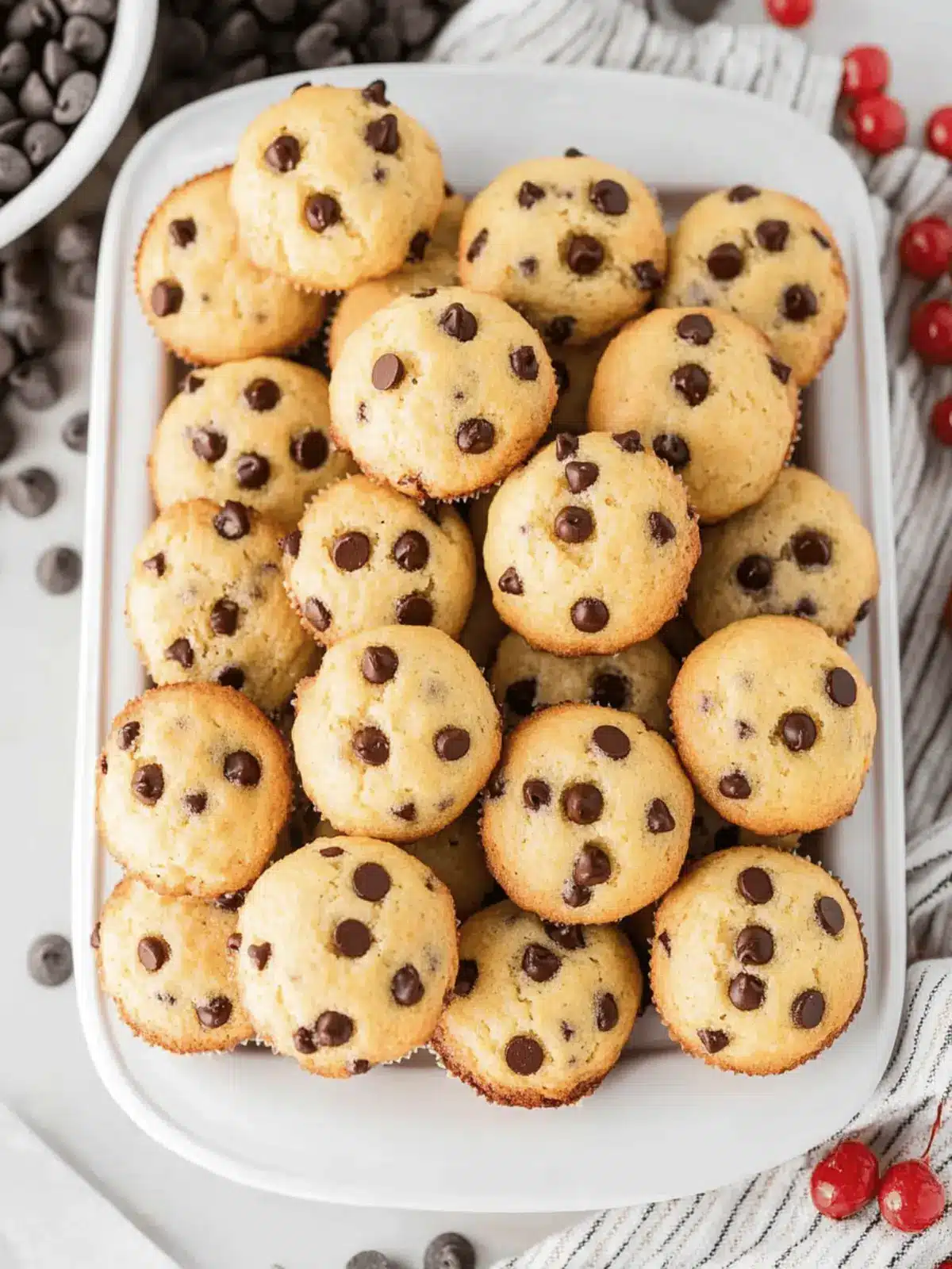 Delicious Mini Chocolate Chip Muffins to Sweeten Your Day 3 Mini Chocolate Chip Muffins