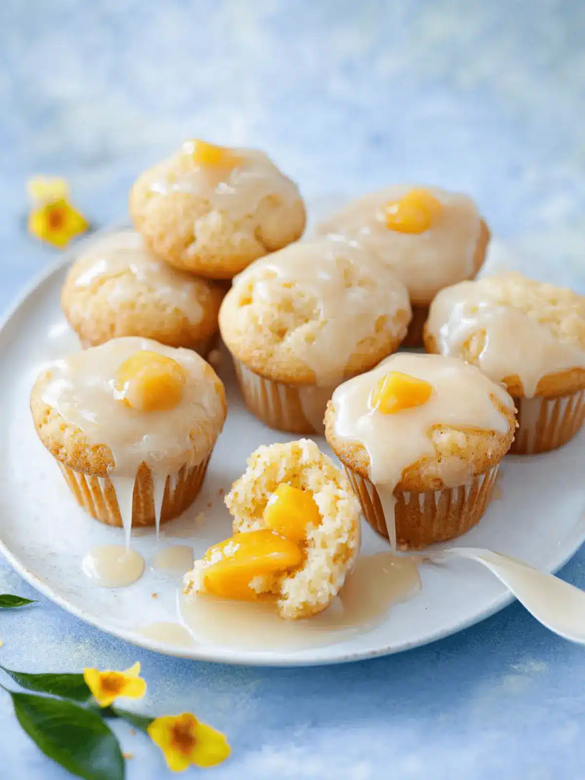 Mango Muffins with Passion Fruit Glaze for Refreshing Summer Vibes 5 Mango Muffins with Passion Fruit Glaze
