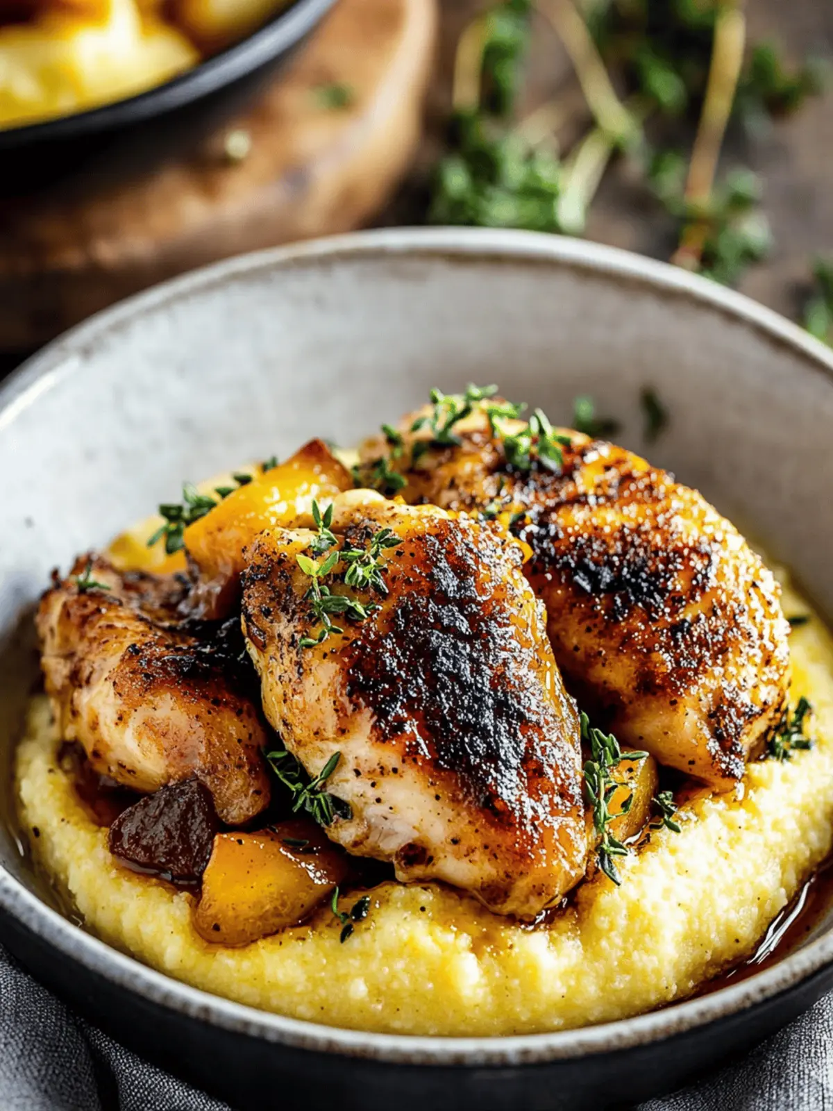 Spicy Maple Mustard Chicken with Creamy Polenta Delight 2 Spicy Maple Mustard Chicken With Creamy Polenta