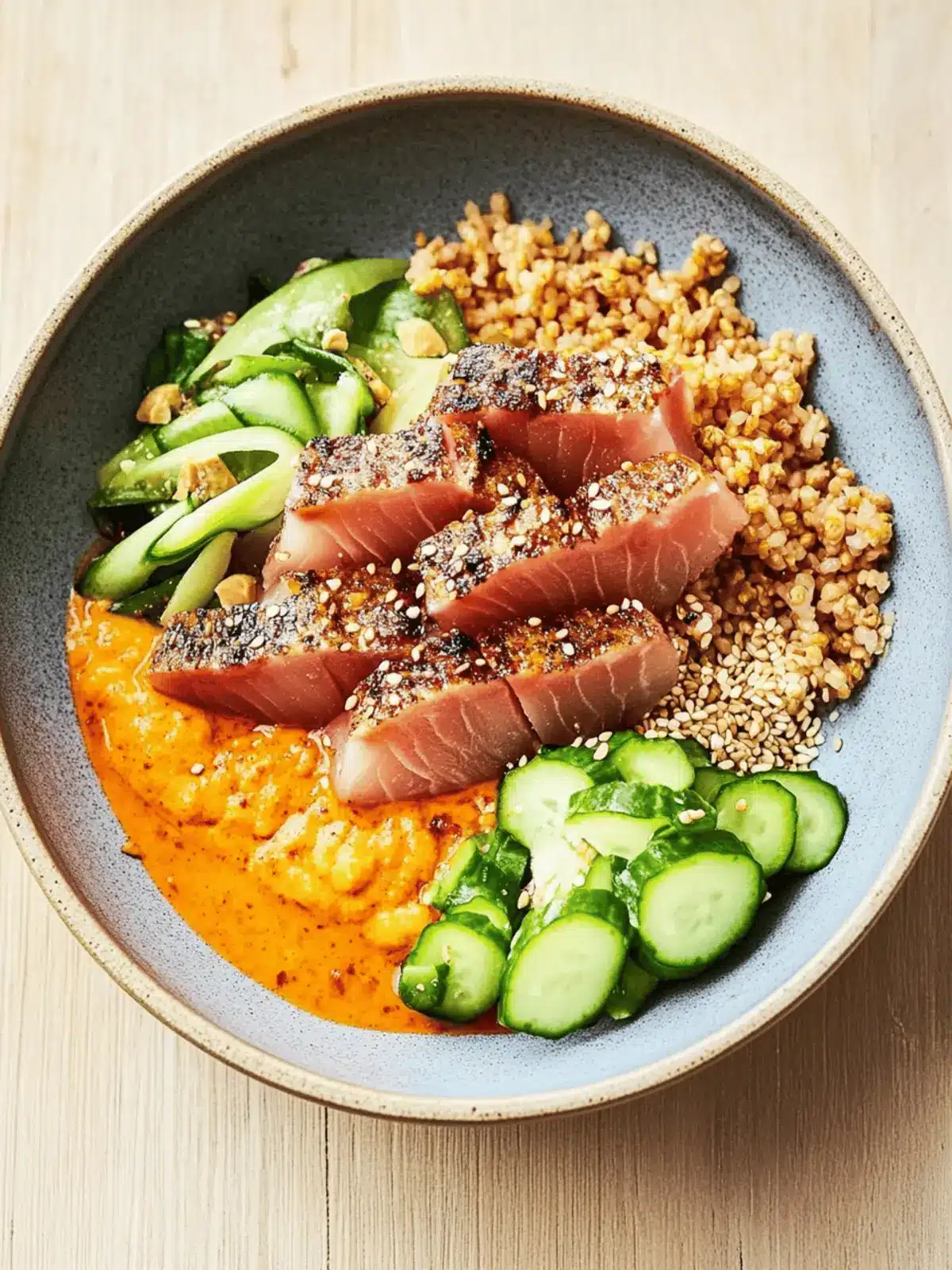 Seared Tuna Kimchi Bowl: A Delicious Twist on Comfort Food 2 Seared tuna kimchi bowl