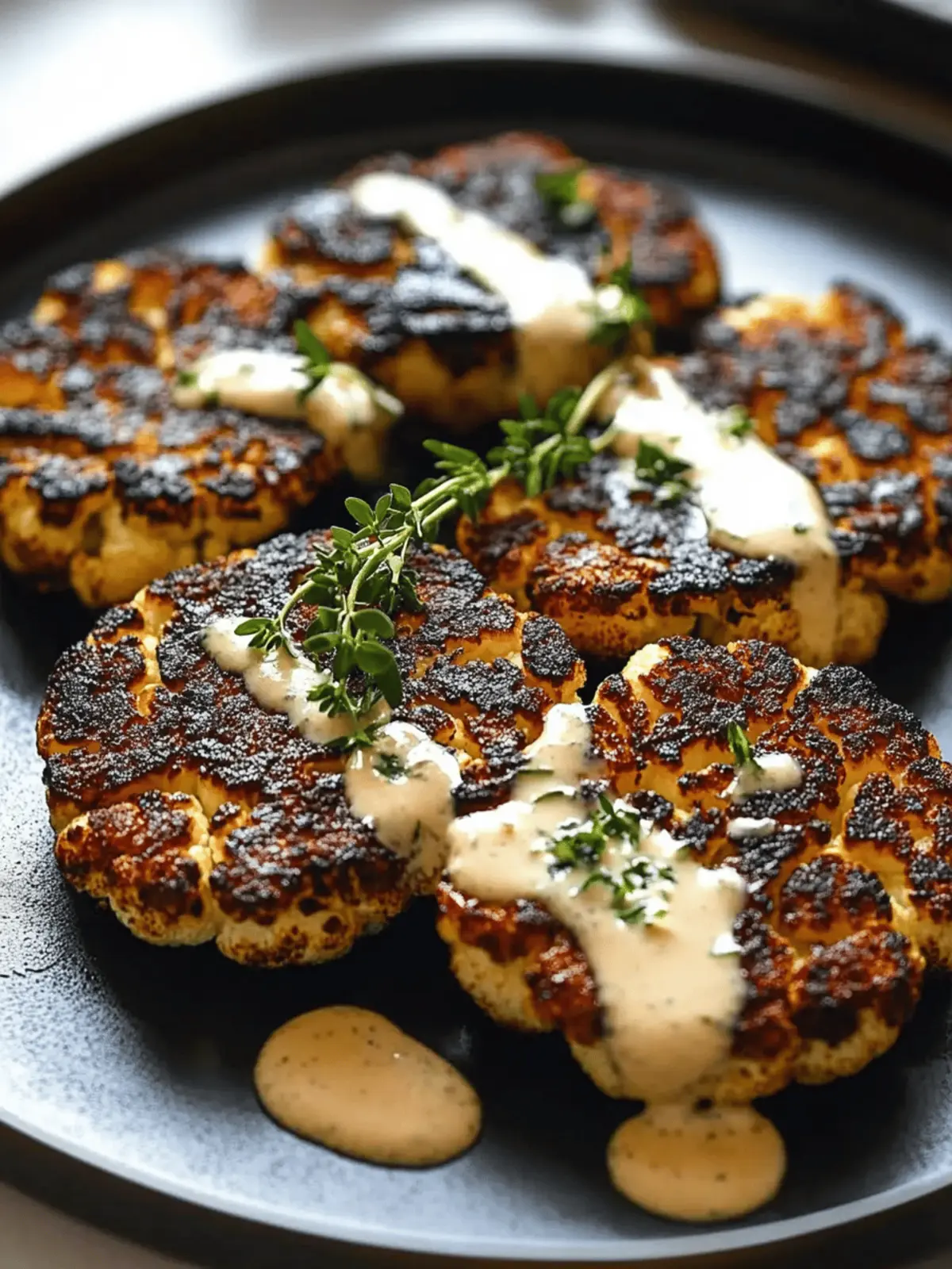 Smoky Cauliflower Steaks with Garlic Lemon Sauce You’ll Love 2 Smoky Cauliflower Steaks with Garlic Lemon Sauce