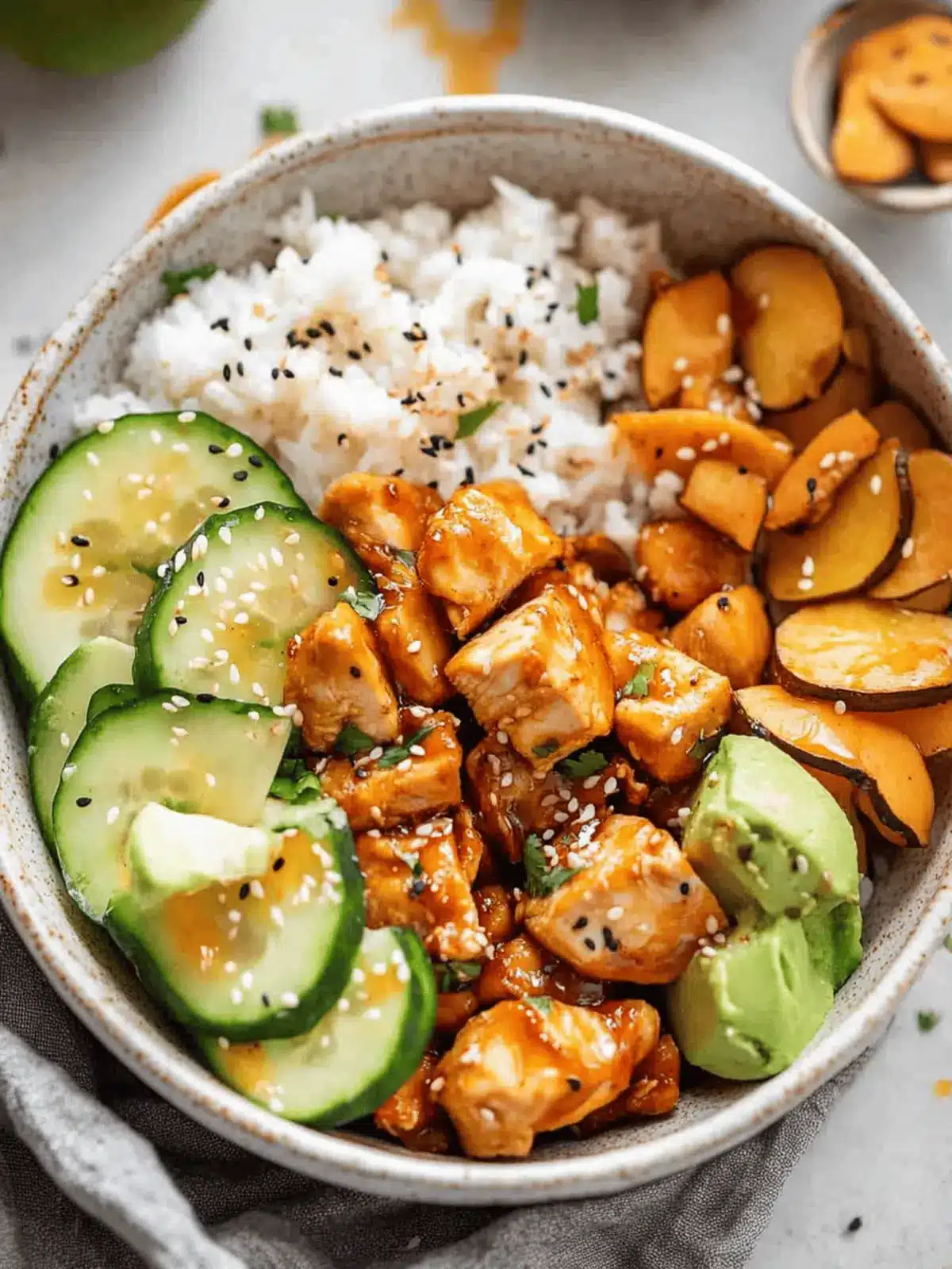 Spicy Sweet Hot Honey Chicken Bowls for Quick Dinners 2 Hot Honey Chicken Bowls