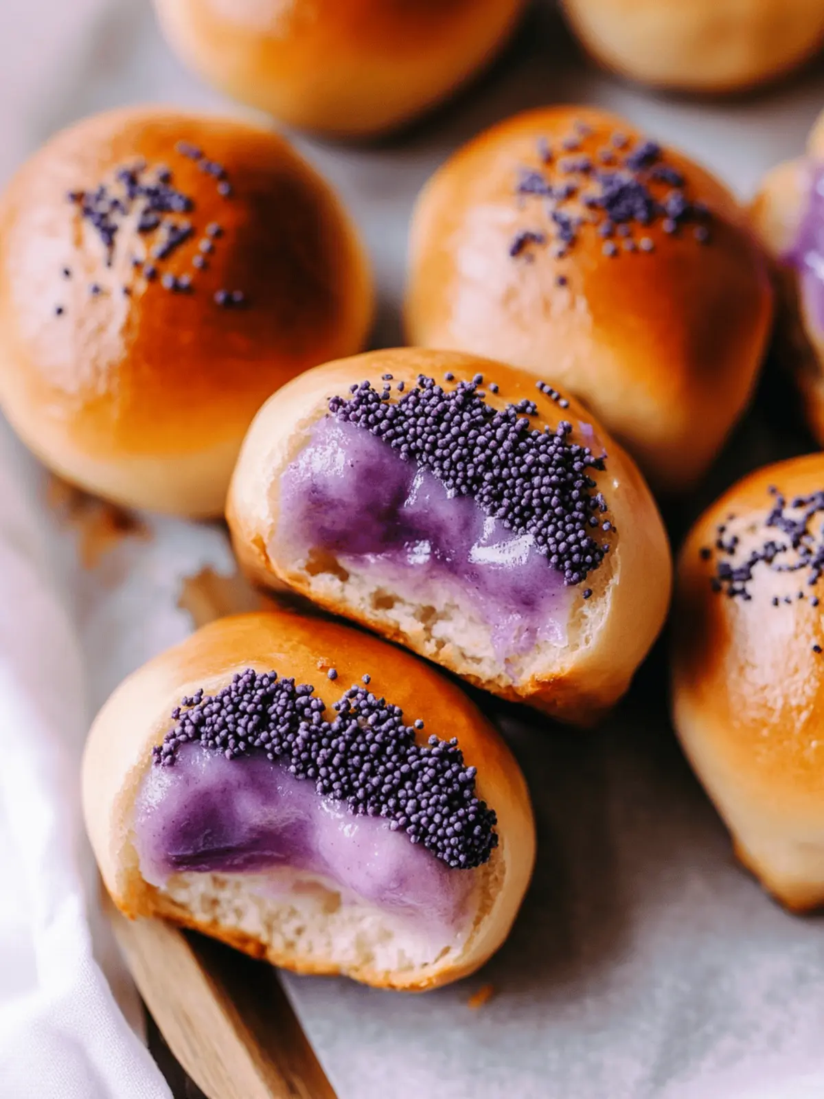 Fluffy Ube Buns with Sweet Coconut Filling You’ll Love 2 Ube Buns