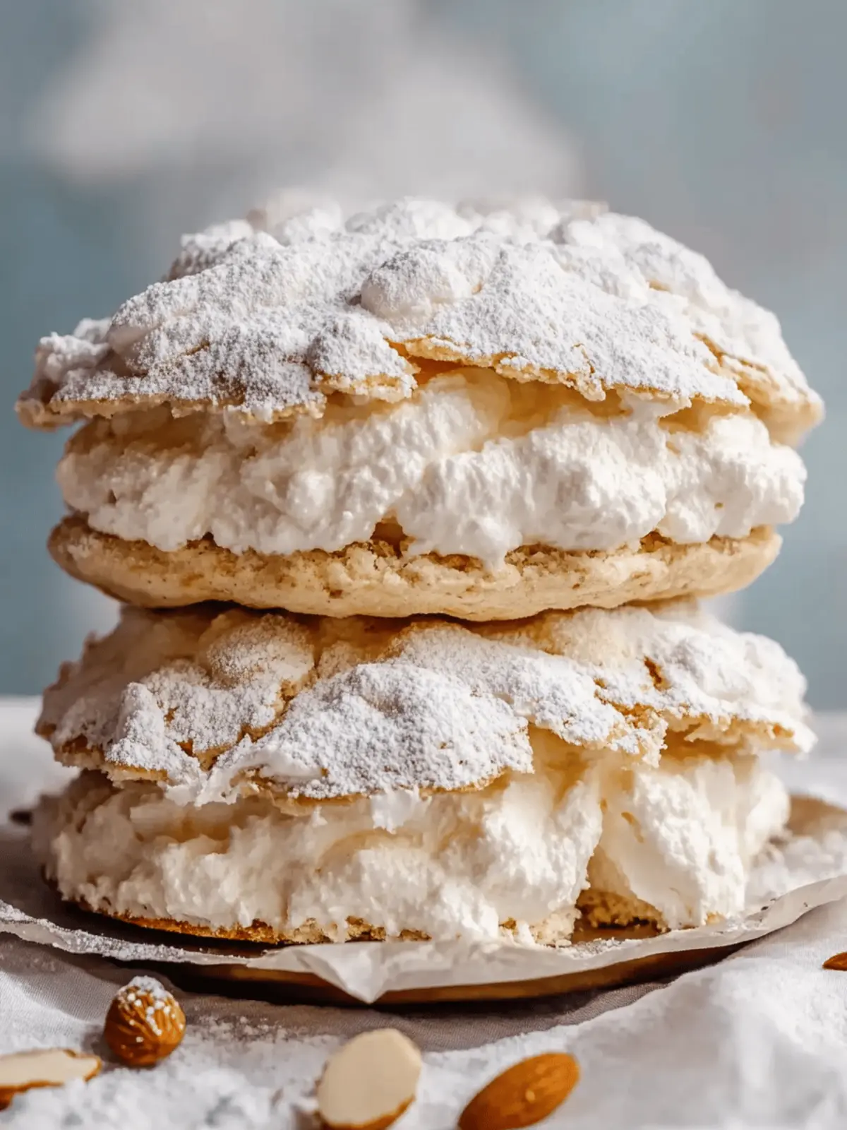 Almond Dacquoise Cream Clouds: A Light & Elegant French Treat 5 Almond Dacquoise Cream Clouds