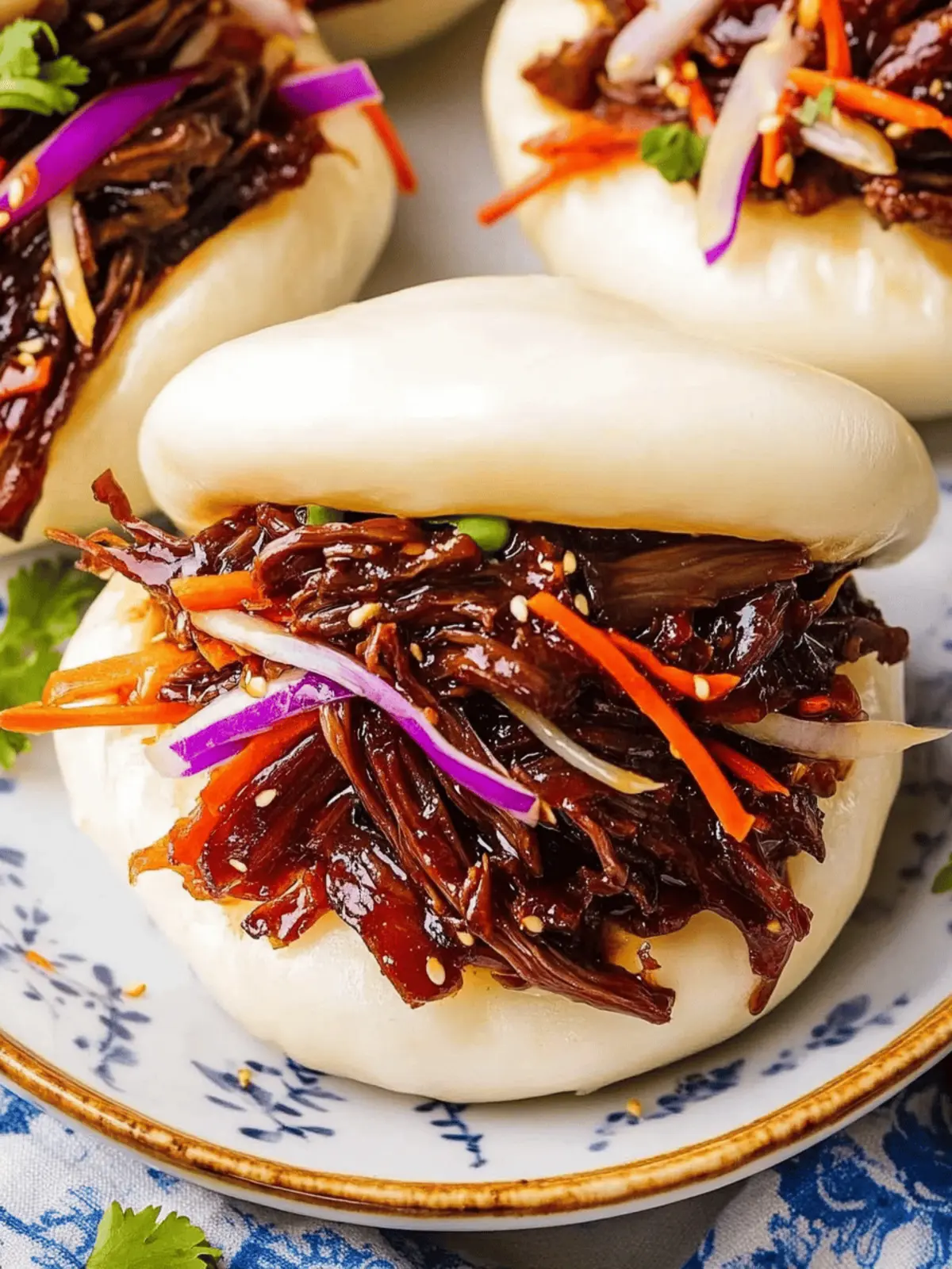 Irresistible Sweet & Spicy Soy Braised Short Rib Steamed Buns 3 Sweet & Spicy Soy Braised Short Rib Steamed Buns (Bao)